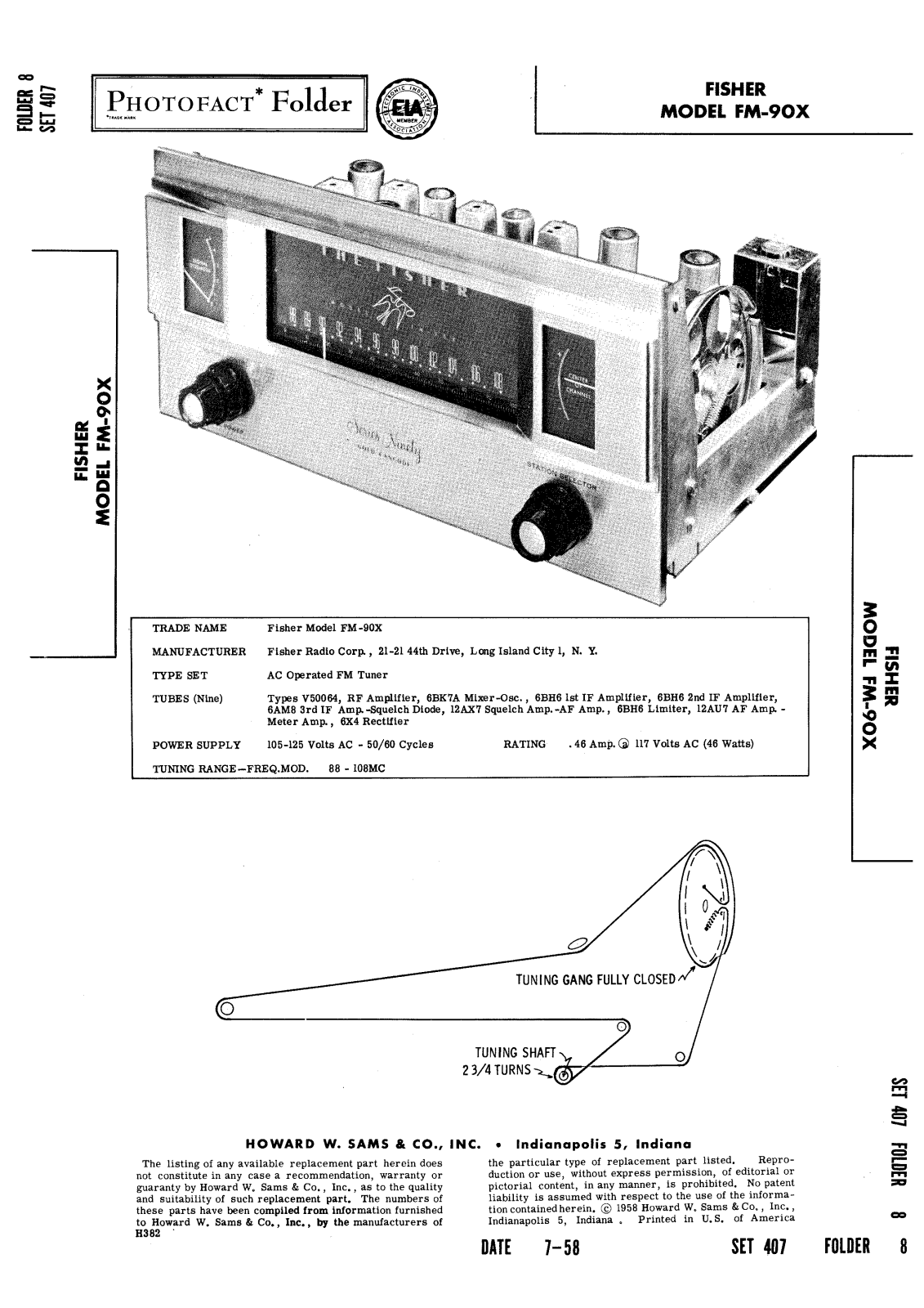 Fisher FM-90-X Service Manual