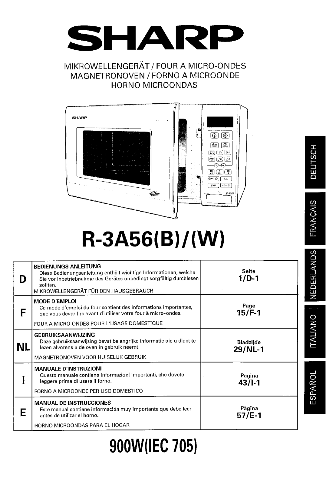 Sharp R-3A56 User Manual