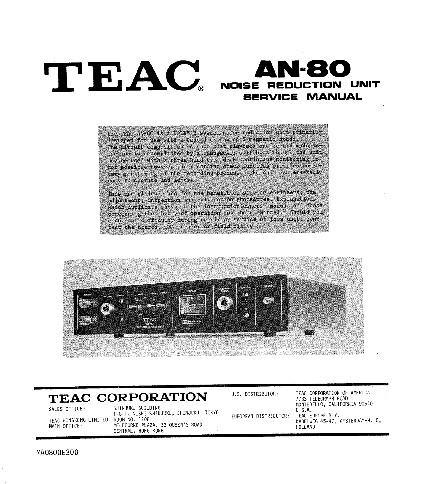 Teac an-80 Service Manual - ManualMachine.com