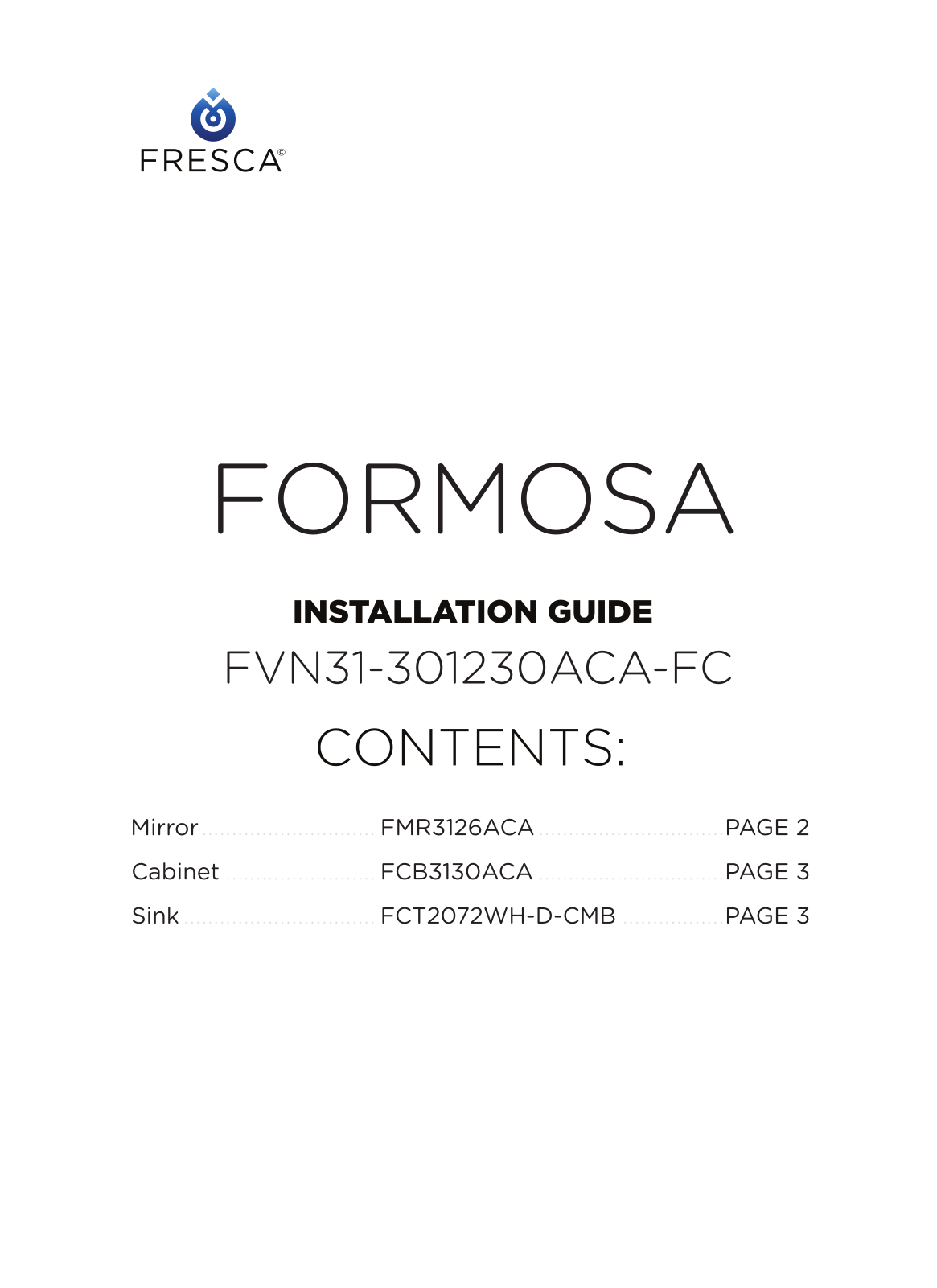 Fresca FBH10234 Installation & Assembly - ManualMachine.com