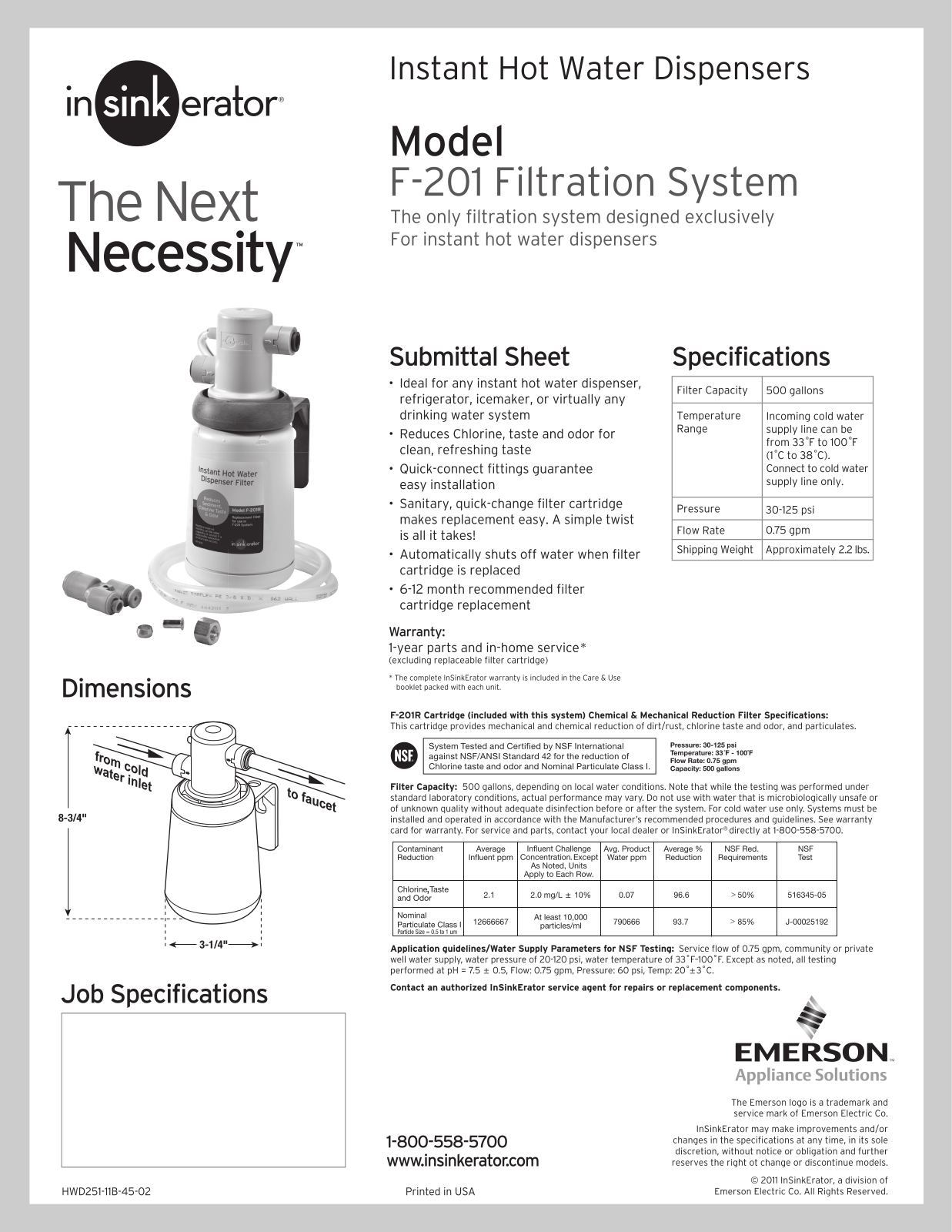 Insinkerator F-201 User Manual