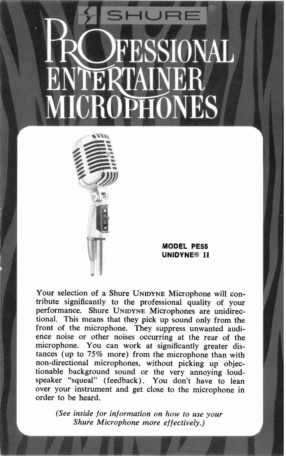 Shure PE55 User Guide - ManualMachine.com