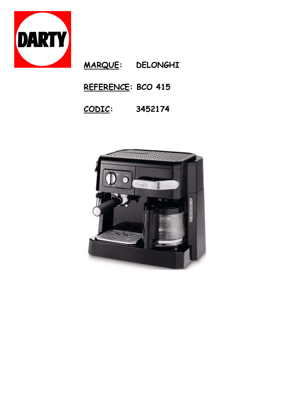 DELONGHI BCO426.1 FR User Manual