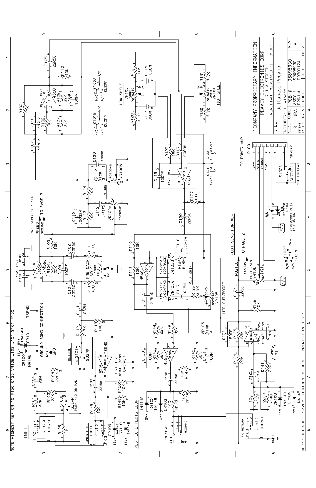 Peavey Electronics Deltabass Schematic