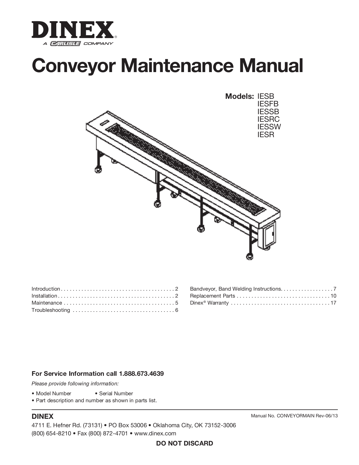 Dinex IESB Service Manual