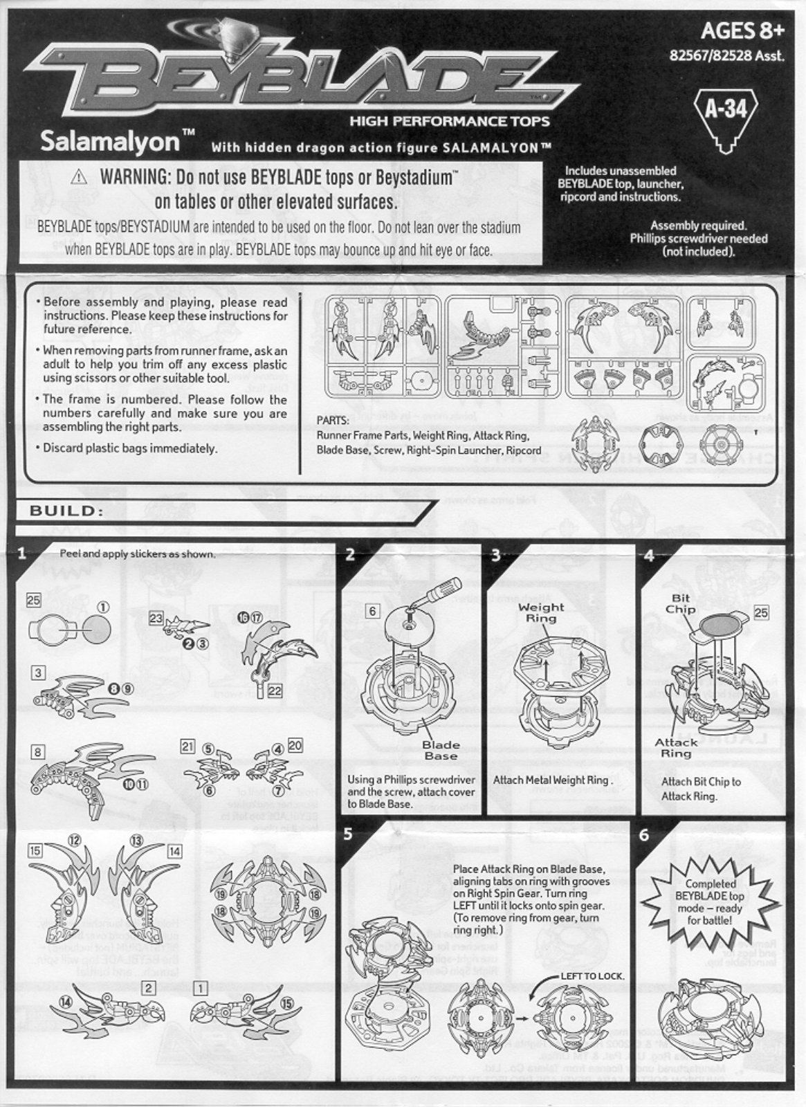 Hasbro 82567, 82528 User Manual