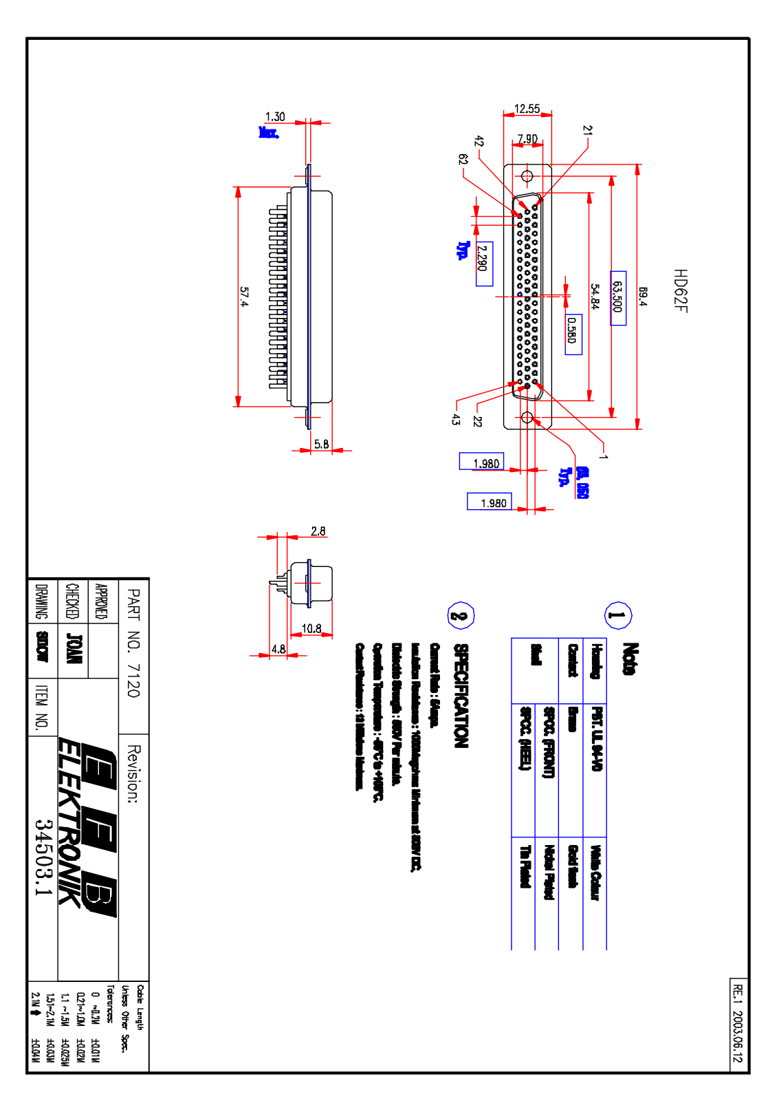 Datasheet HD 62F Datasheet (FREI) - ManualMachine.com