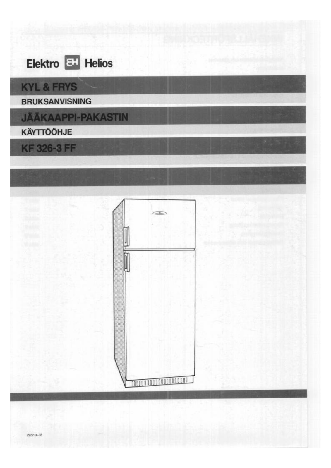 Elektro helios KF326-3FF User Manual