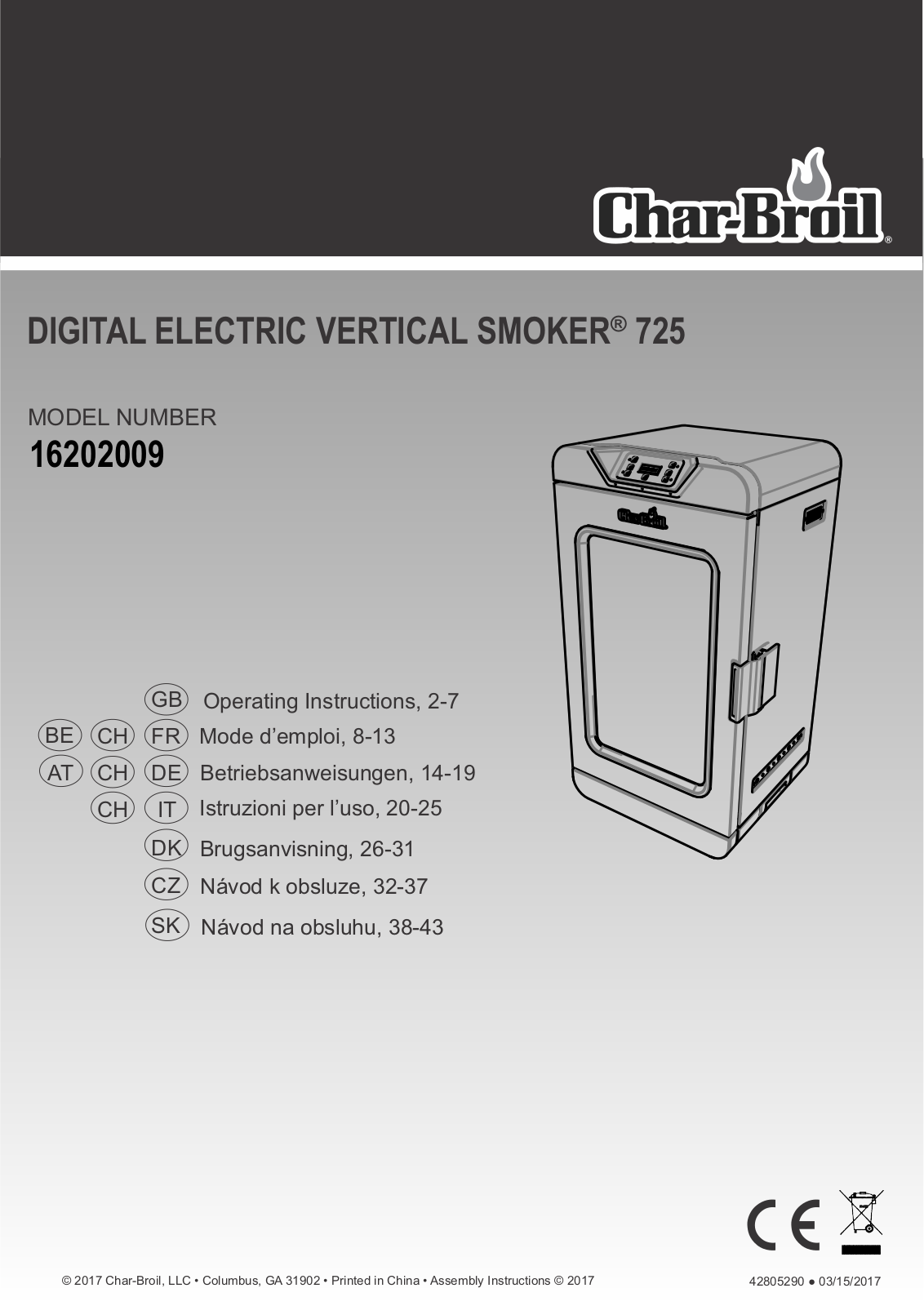 Char-Broil 16202009 operation manual