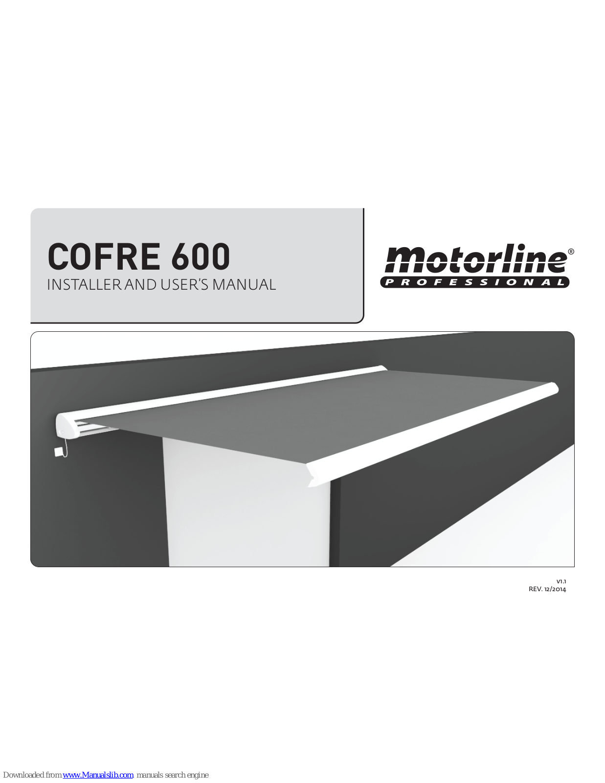 Motorline COFRE 600 Installer And User Manual