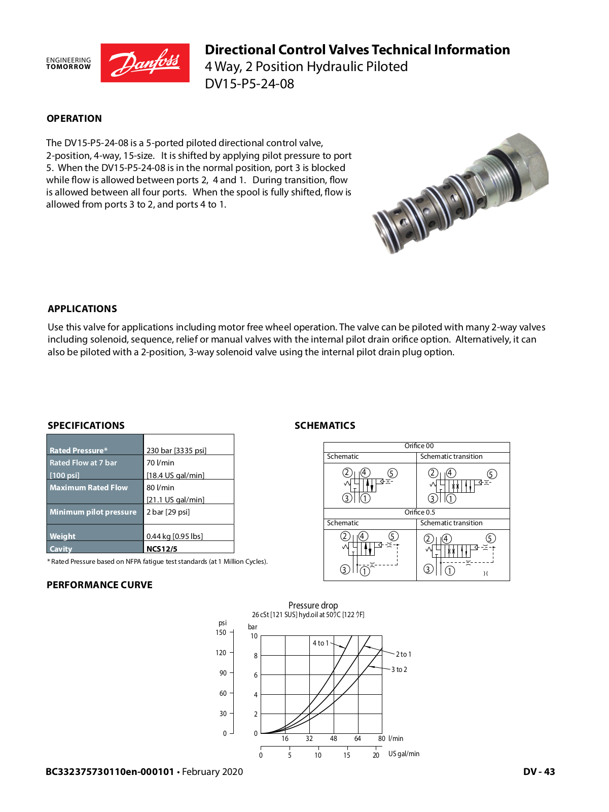 Danfoss DV15-P5-24-08 Technical Information