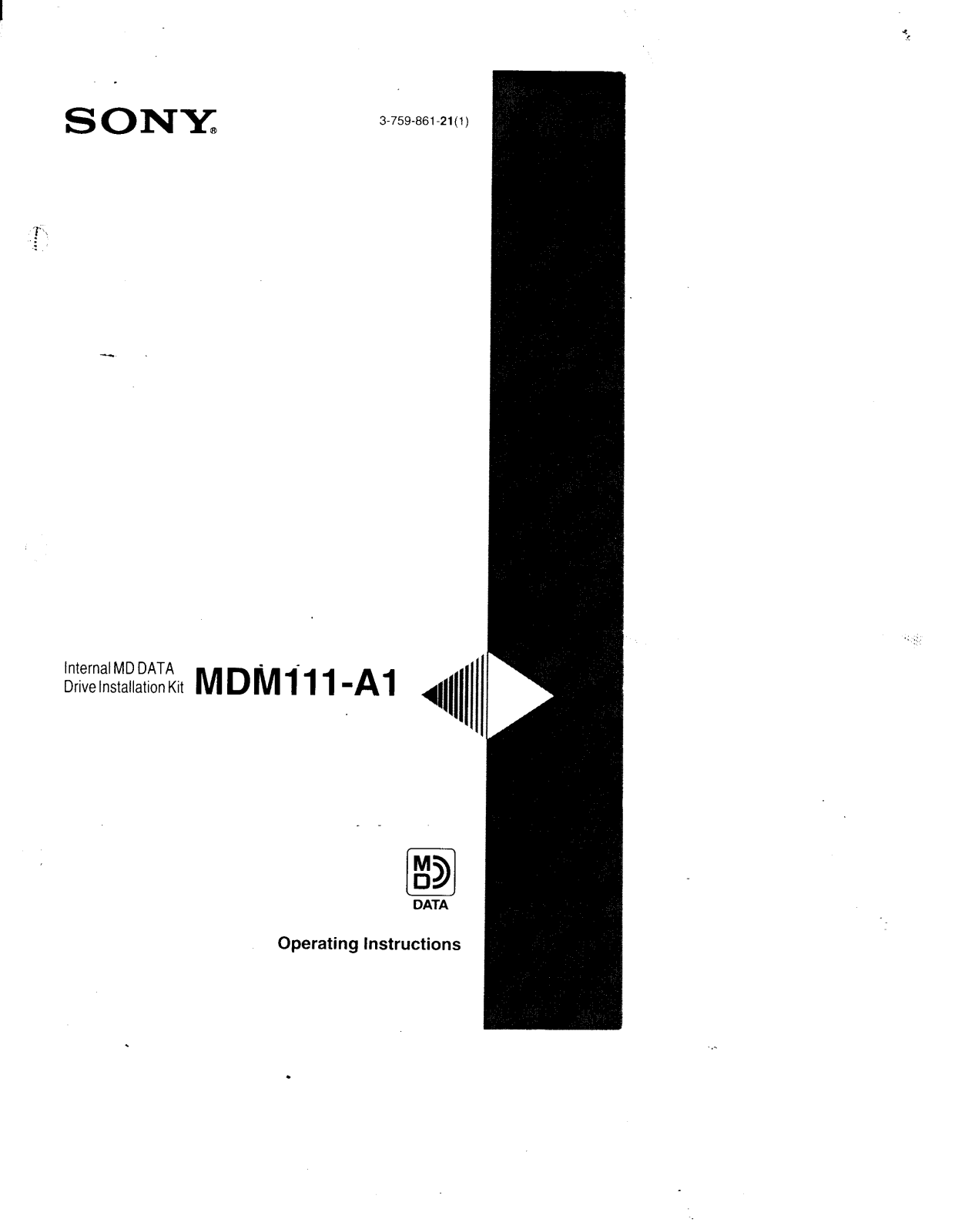 Sony MDM-111A1 User Manual