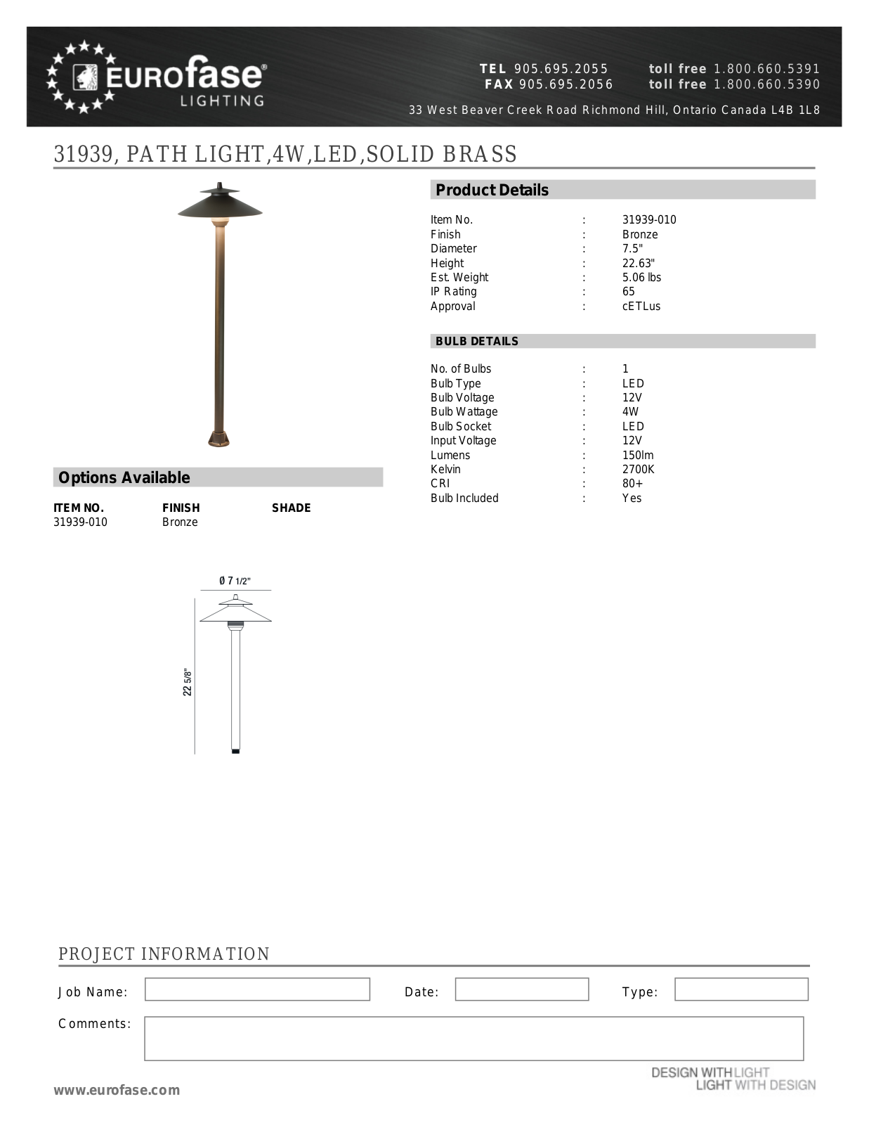 Eurofase XEO4490 Specifications - ManualMachine.com