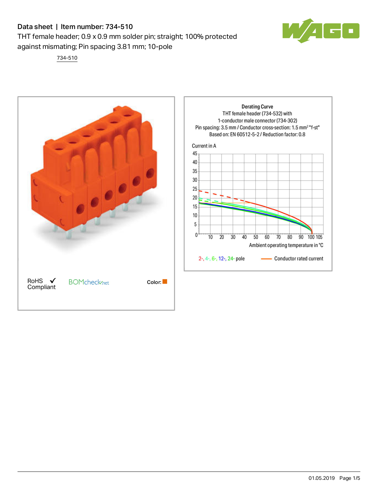 Wago 734-510 Data Sheet