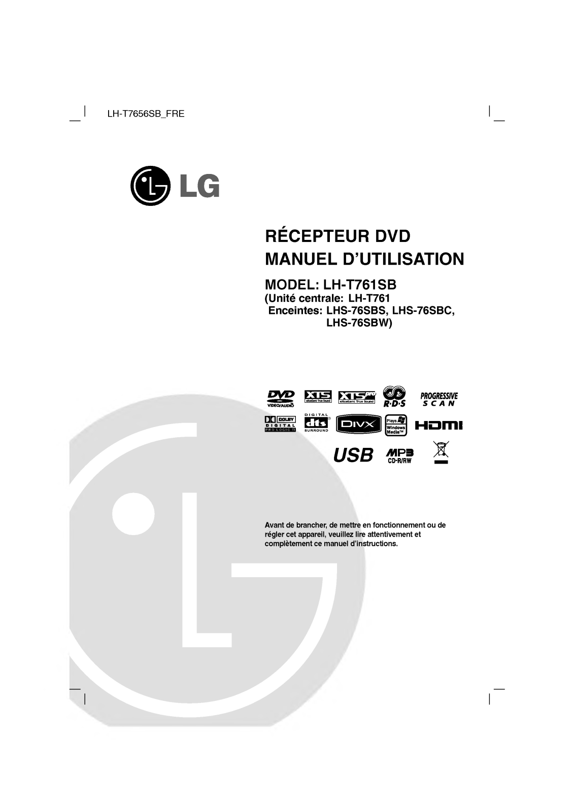 LG LH-T761SB User Manual