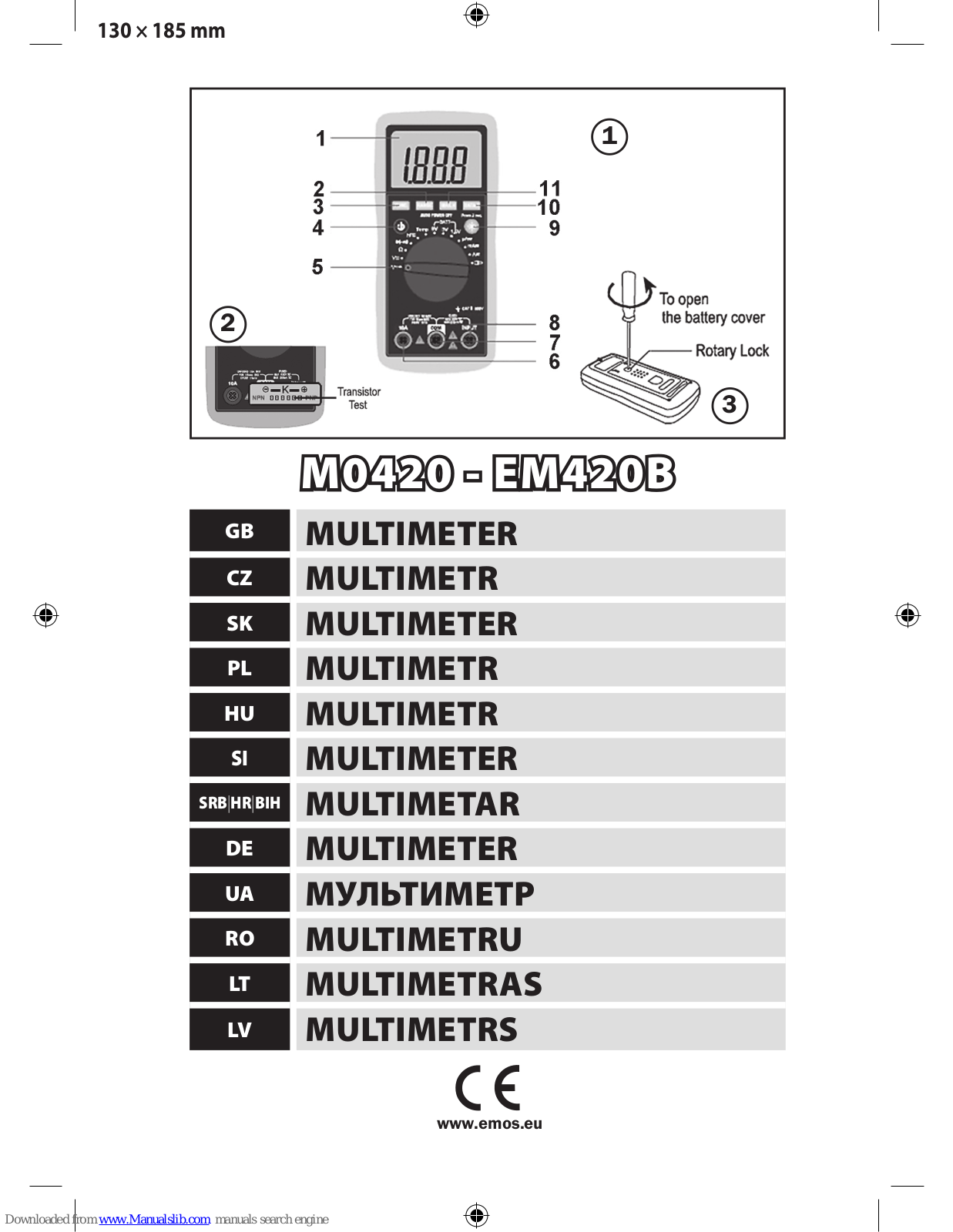 Emos M0420, EM420B Owner's Manual