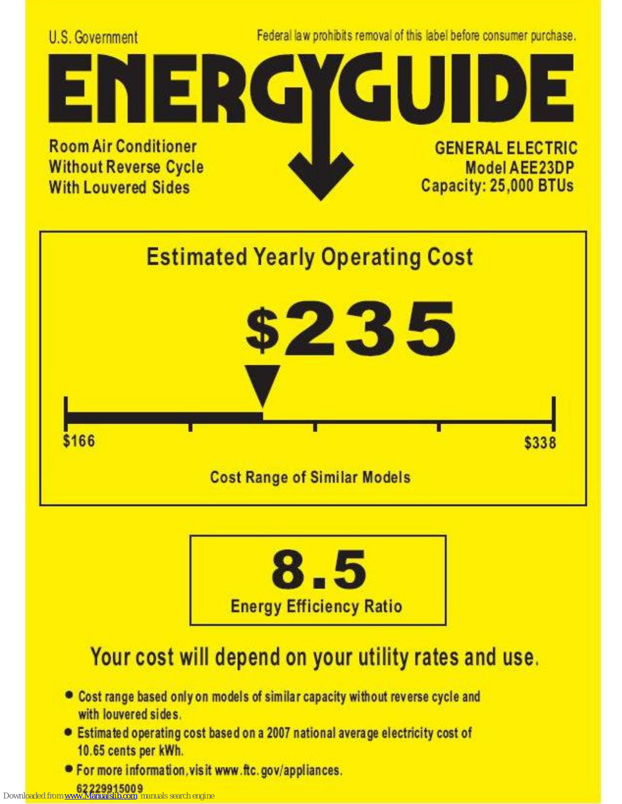 GE AEE23DP Energy Manual