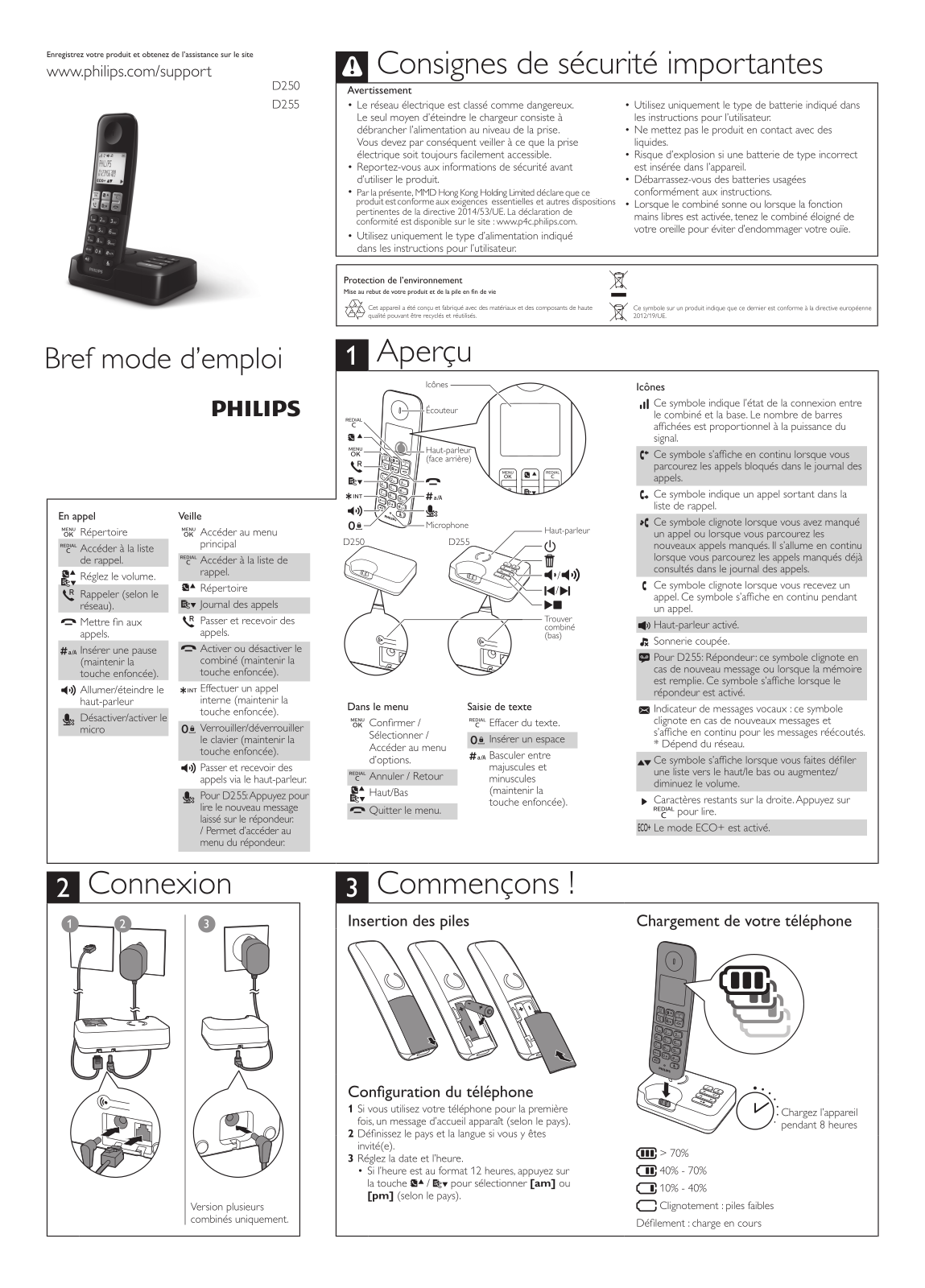 PHILIPS D255101, D255201 User manual - ManualMachine.com