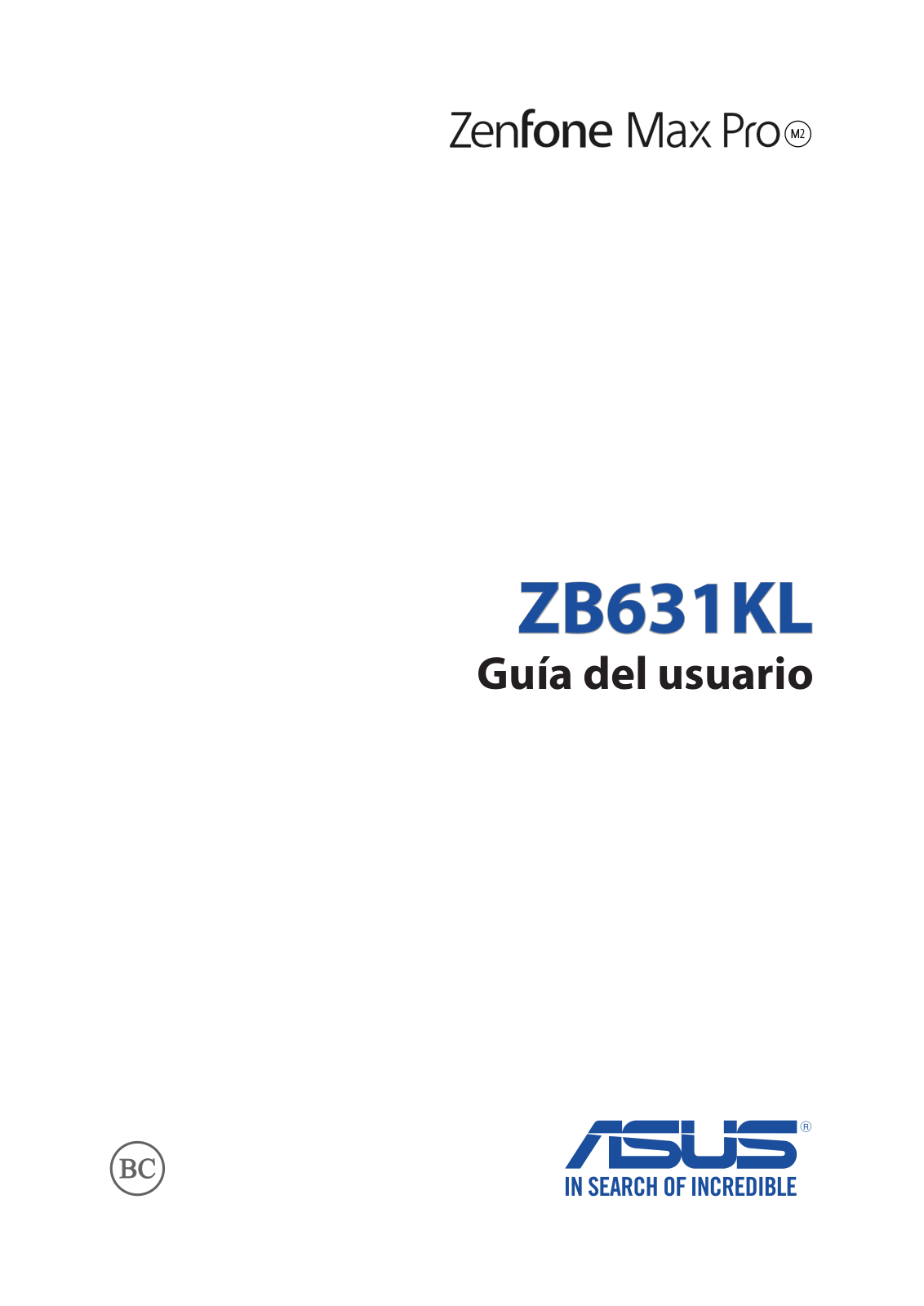 Asus ZB631KL User Manual