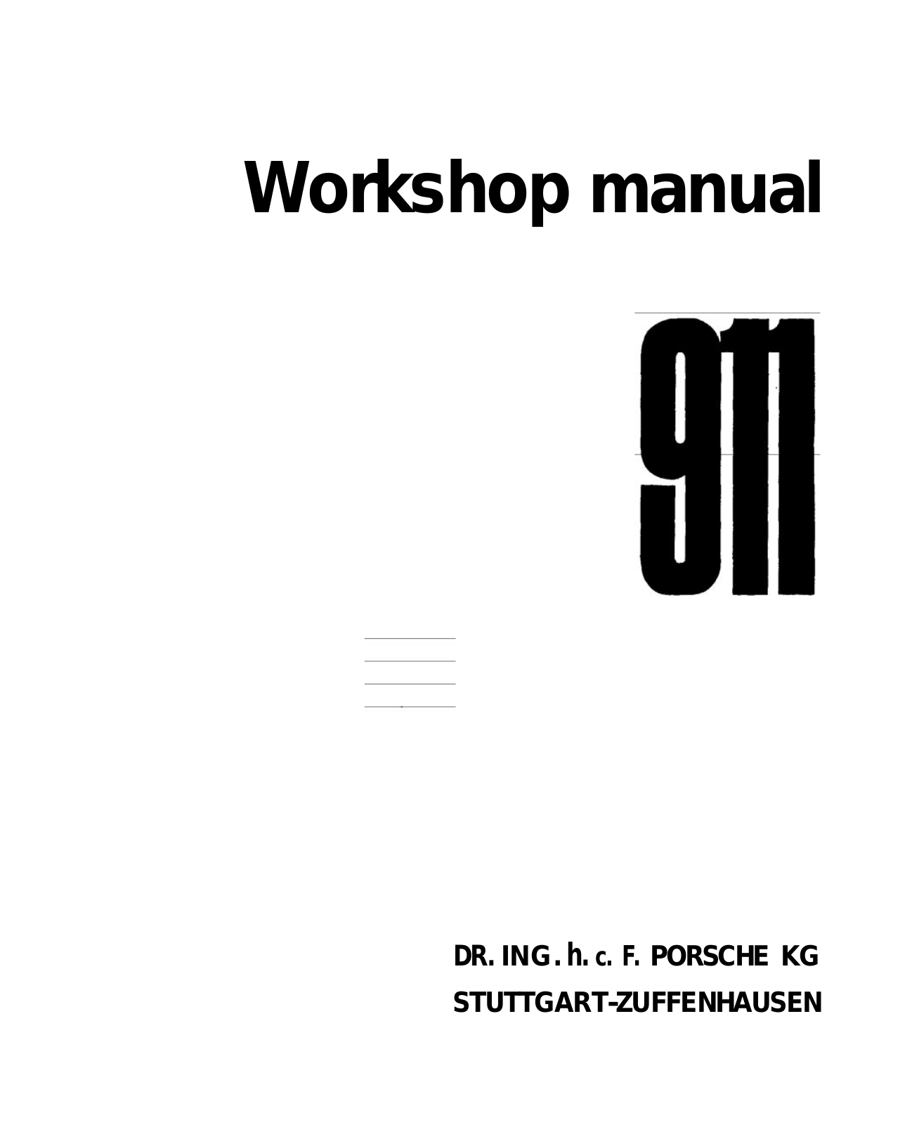 Porsche 911 1972 1983 User Manual