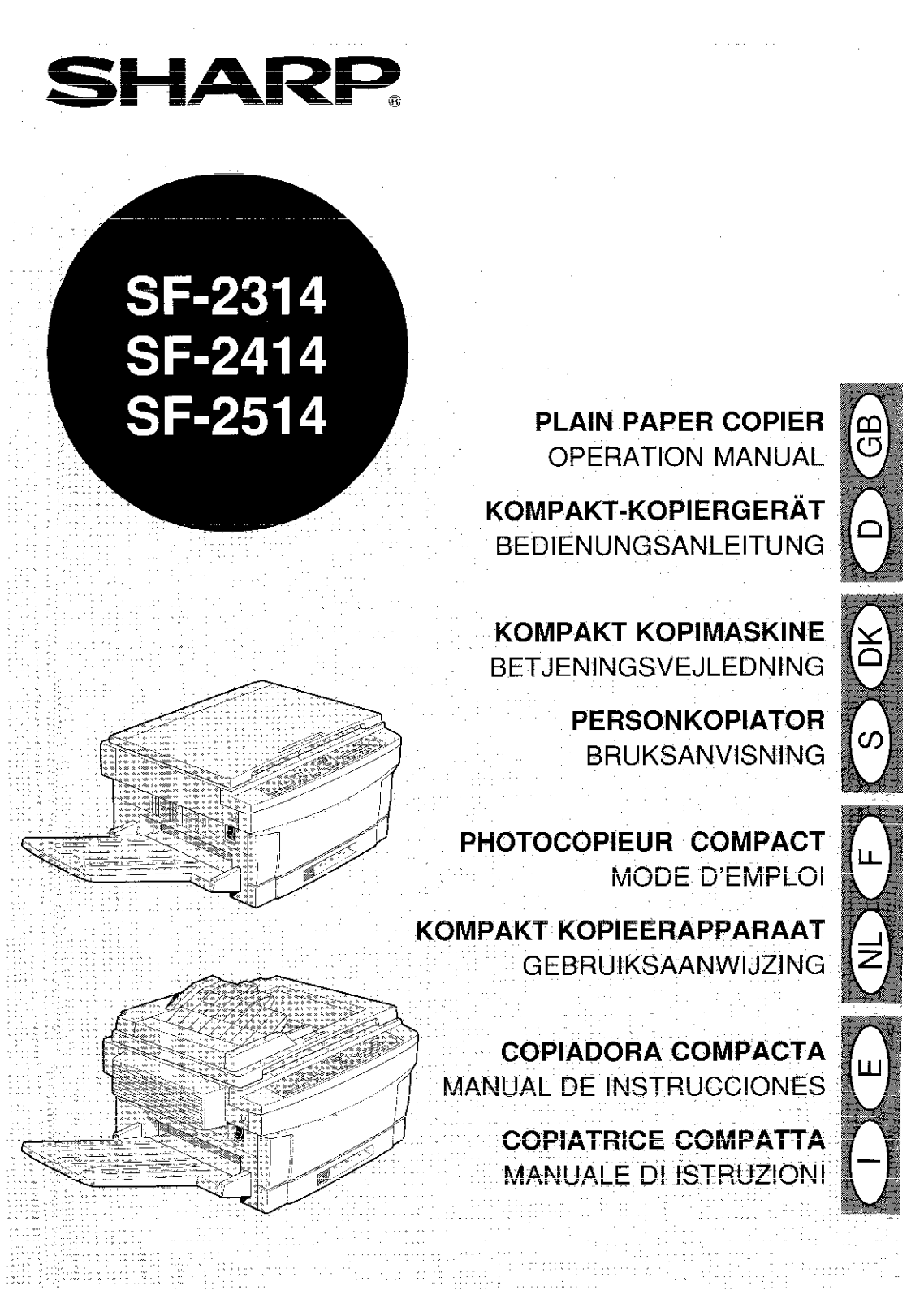 Sharp SF-2314, SF-2414, SF-2514 User Manual