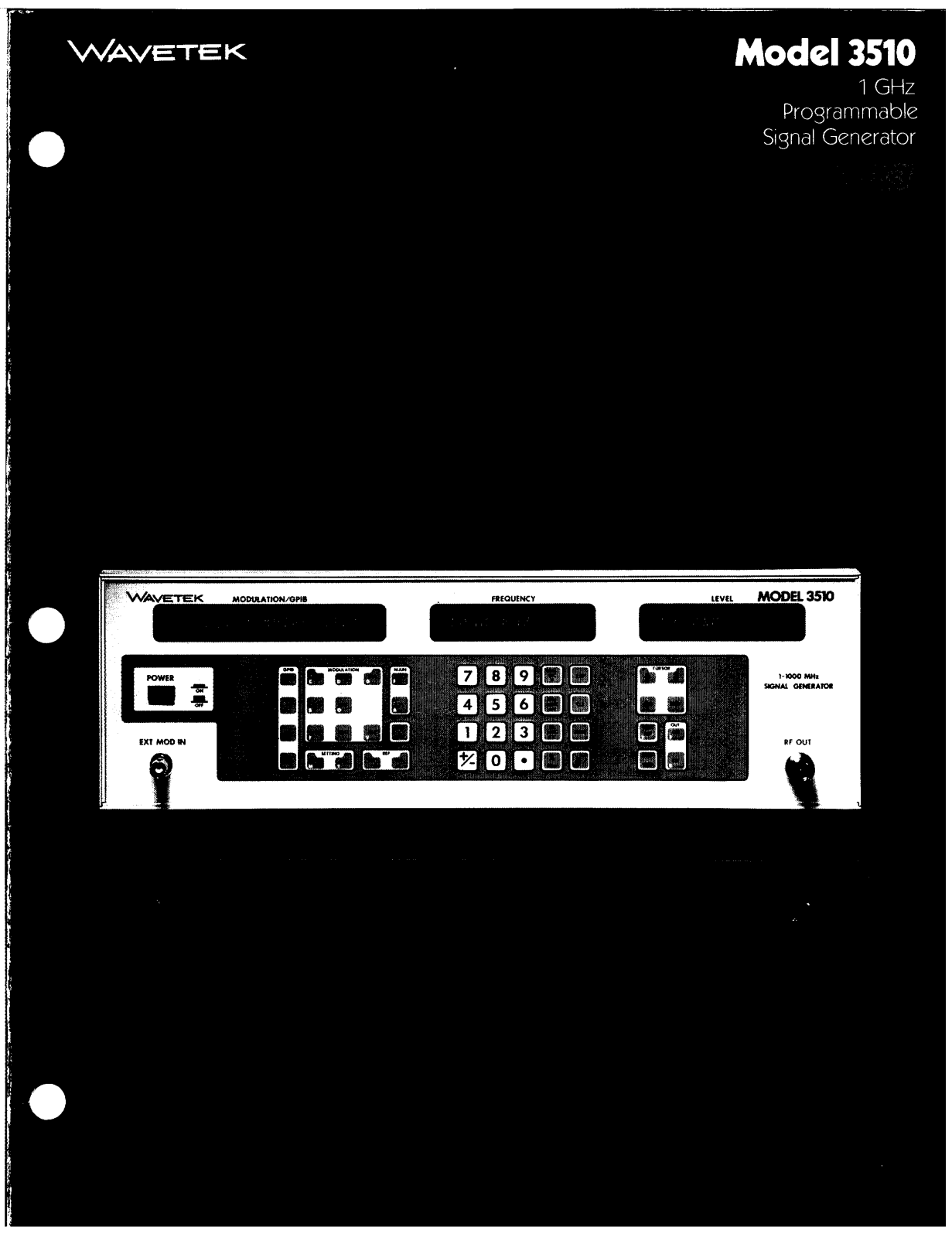 Wavetek 3510 Datasheet