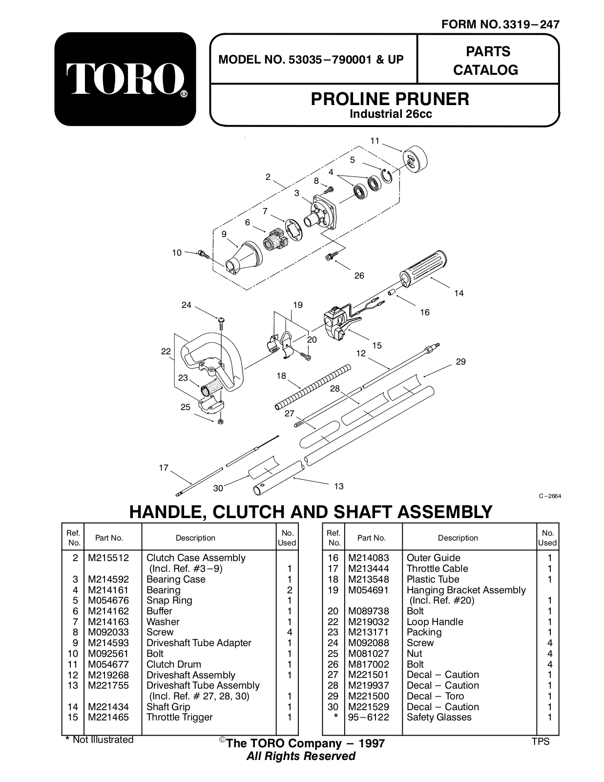 Toro 53035 Parts Catalogue