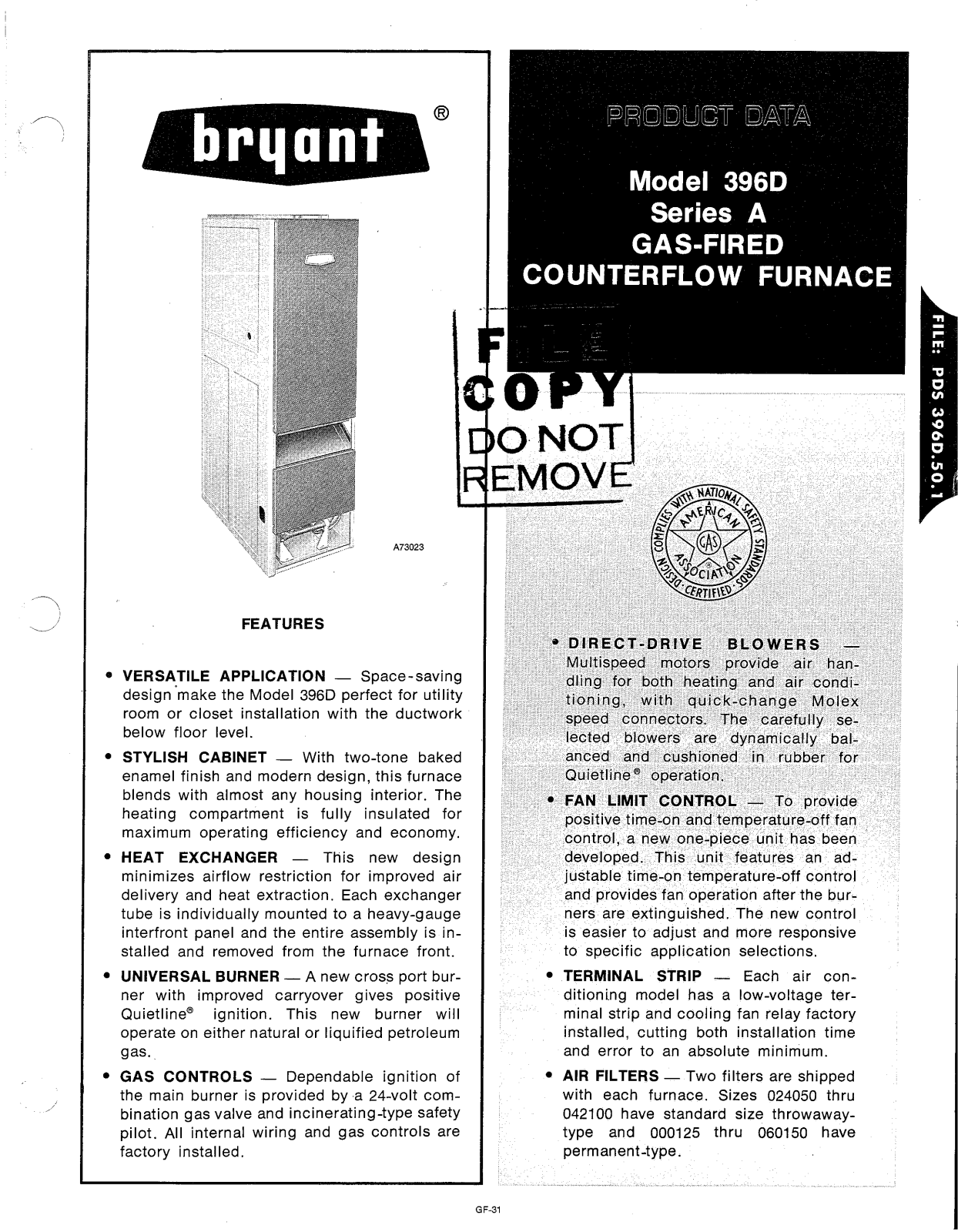 Bryant 396D User Manual