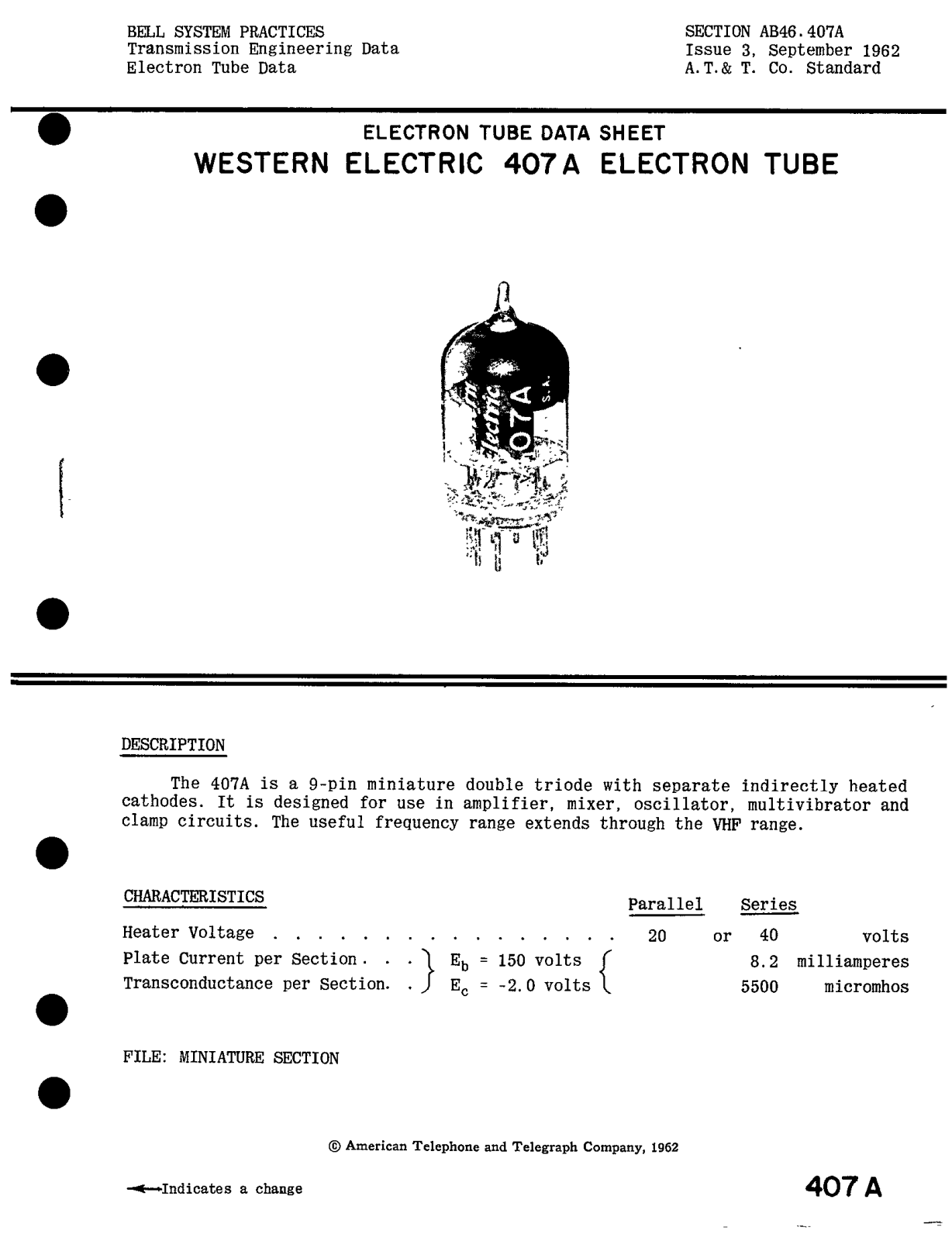 Western Electric 407-A Brochure