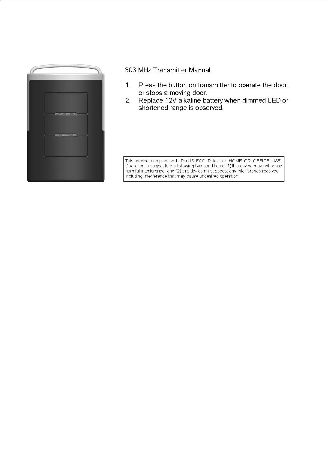 GUARDIAN 303ZTX D User Manual