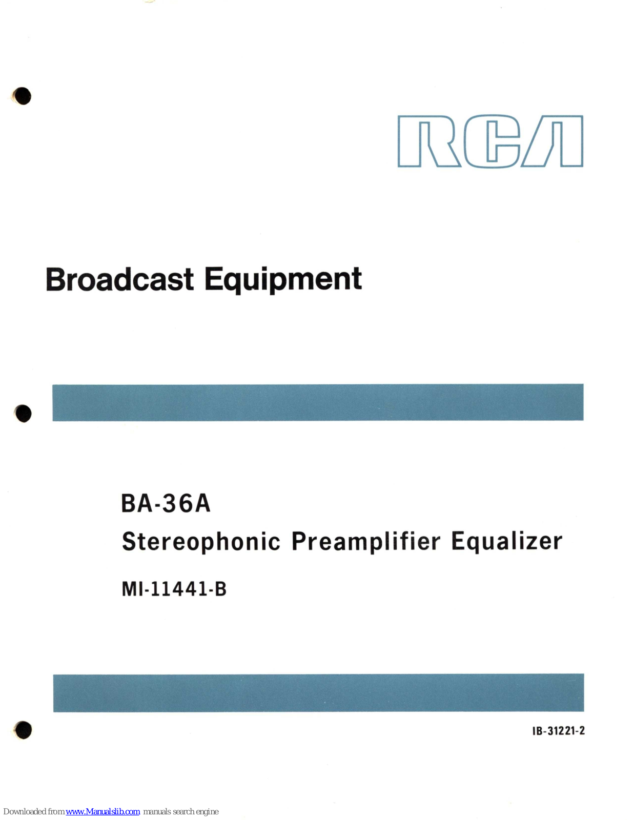 RCA BA-36A Instructions Manual