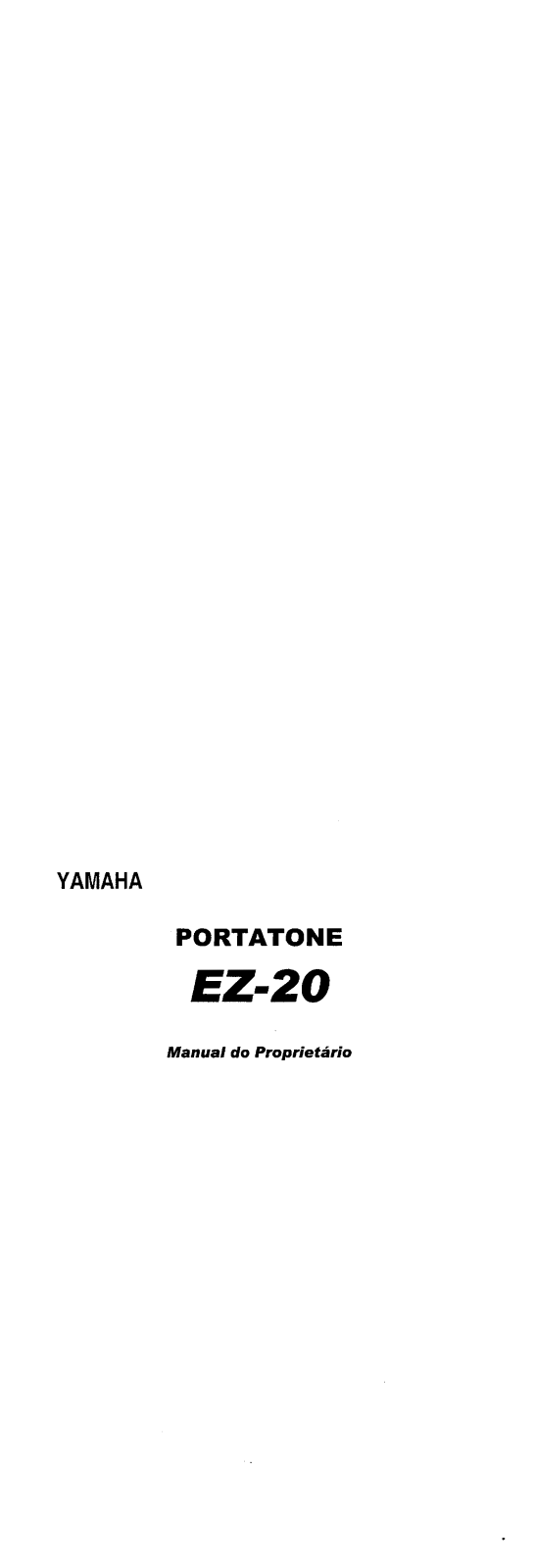 Yamaha EZ-20 User Manual