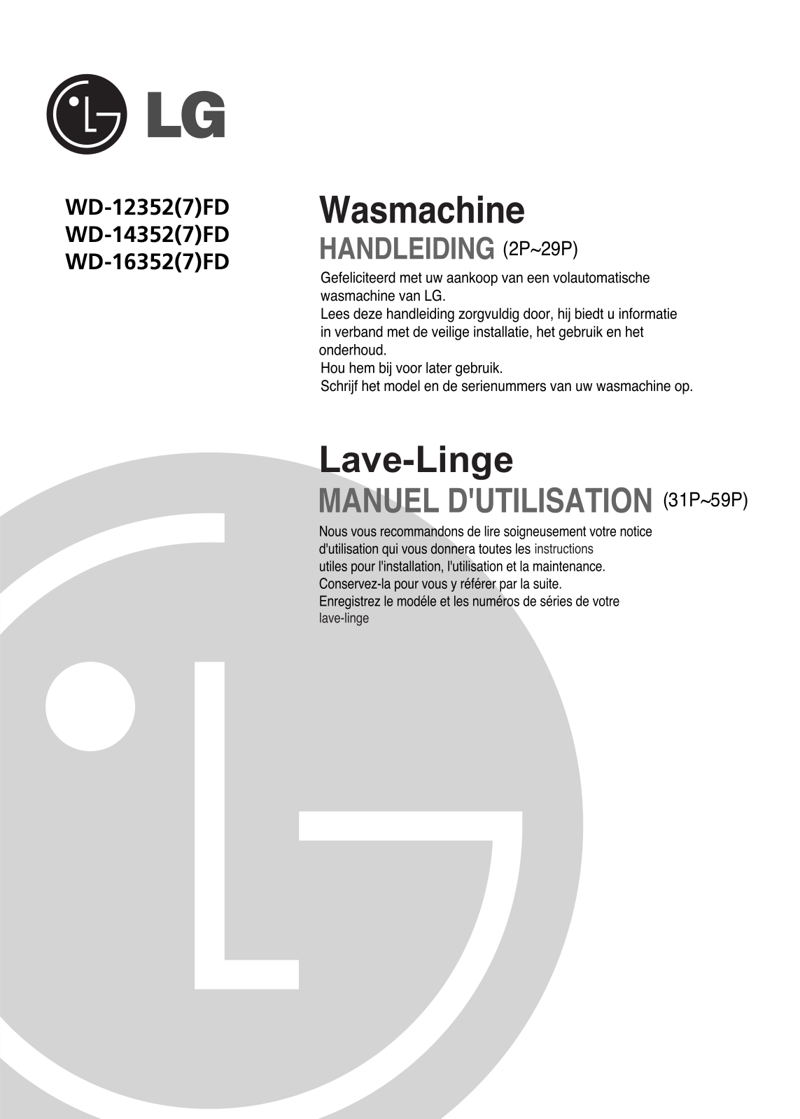 LG WD-16352 FD User Manual