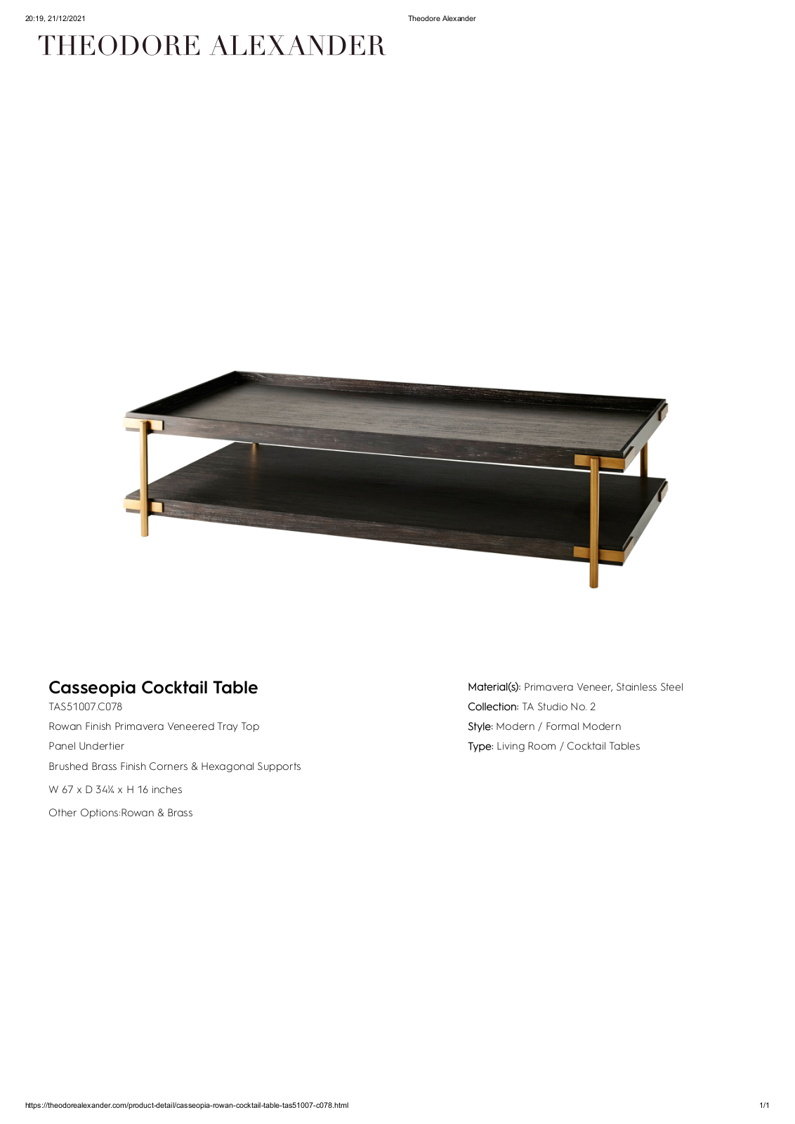 TA Studio TASU1006 Specifications - ManualMachine.com