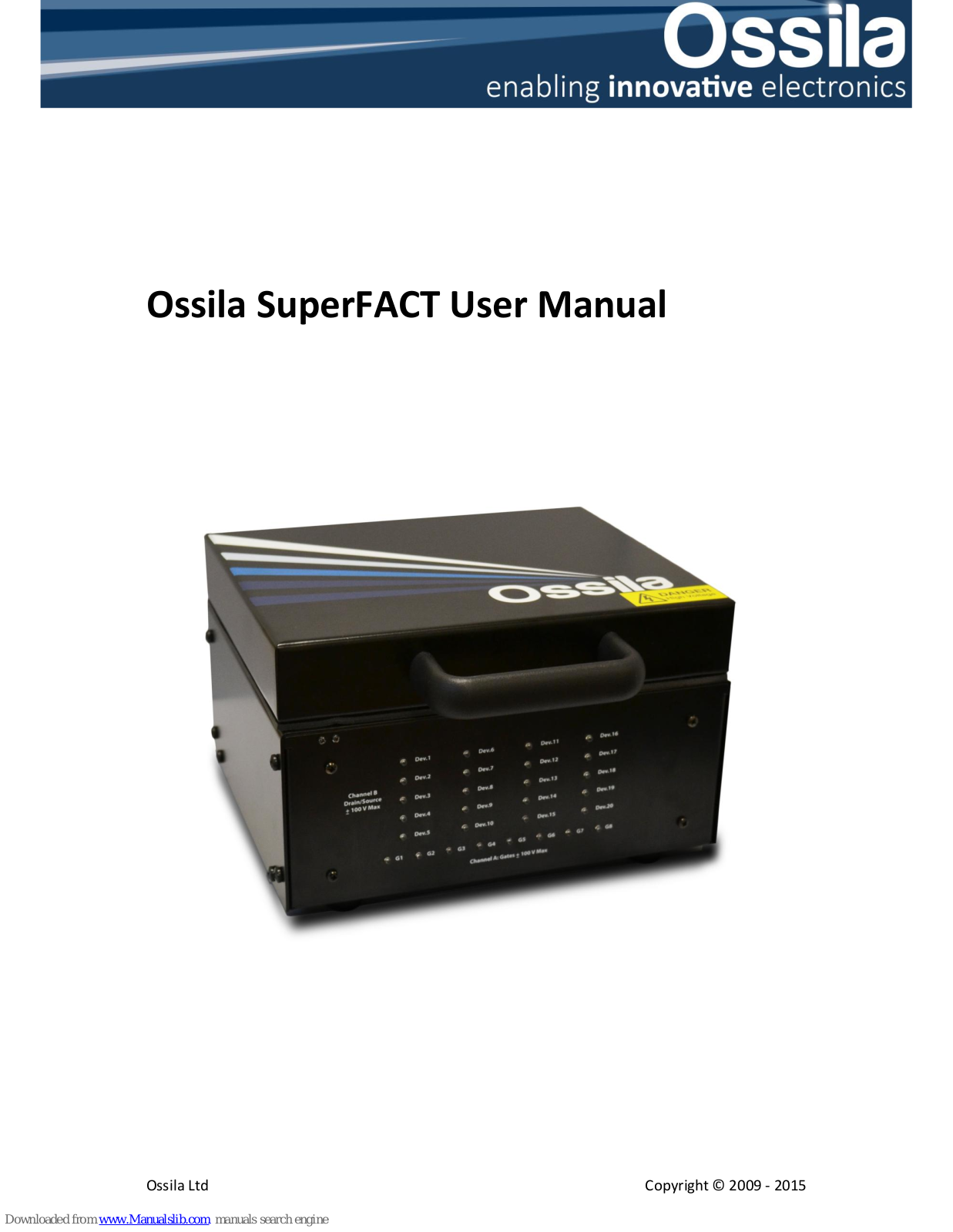 Ossila FACT1, SuperFACT User Manual - ManualMachine.com