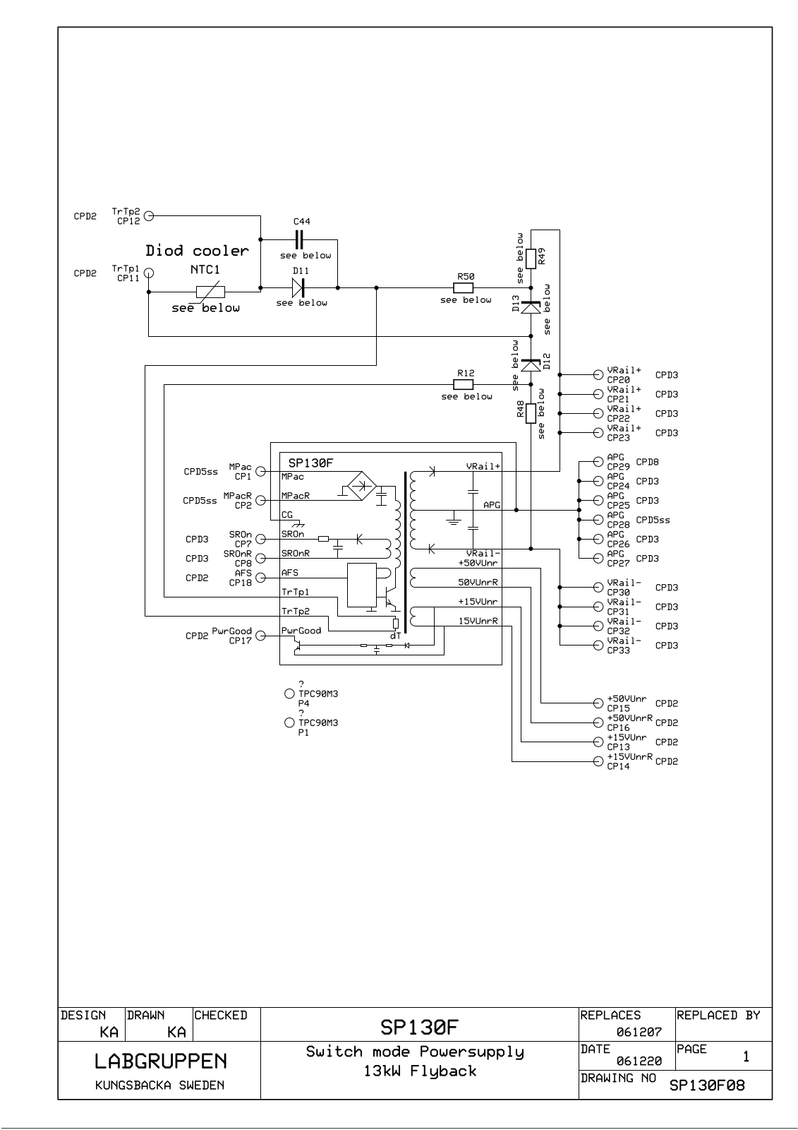 LabGruppen SP130F08 User Manual