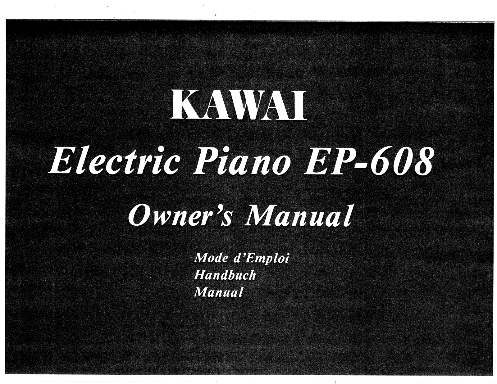 Kawai EP608 User Manual