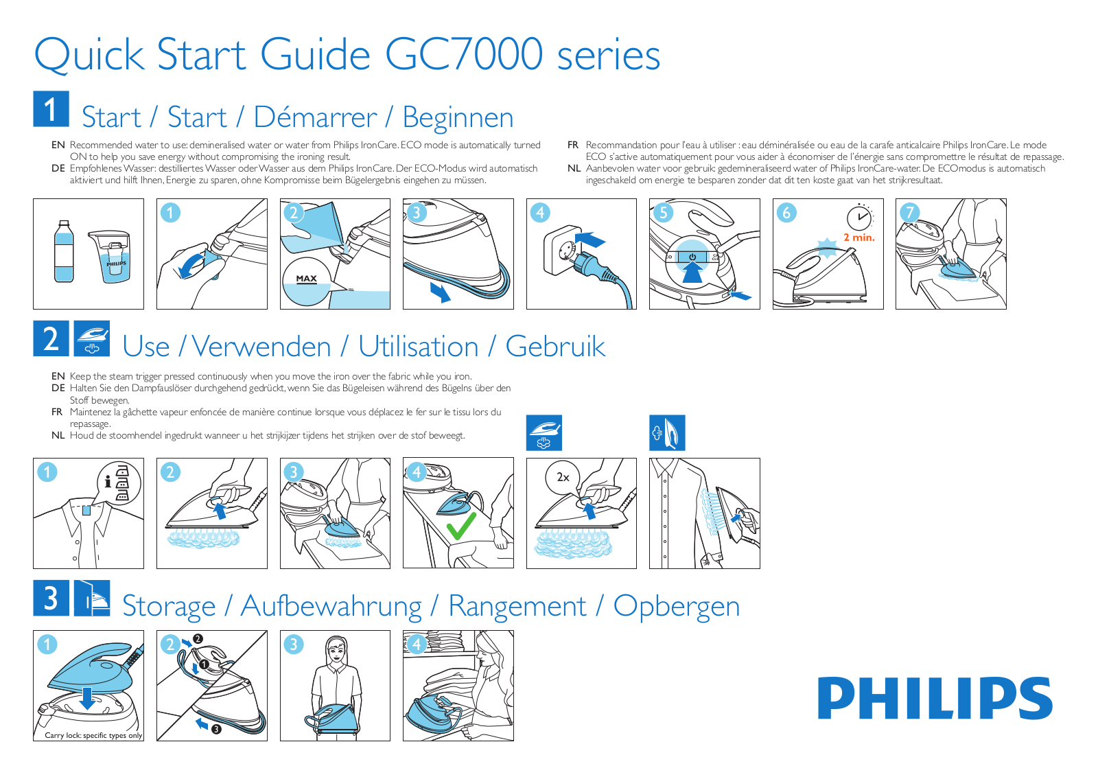 Philips GC7015-20 Quick Start Guide