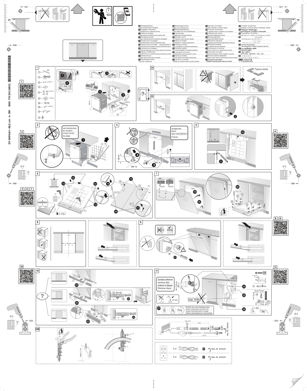 NEFF S523N60X3E Assembly instructions