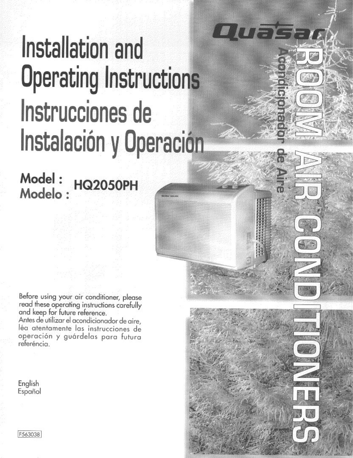 Panasonic hq2050ph Operation Manual