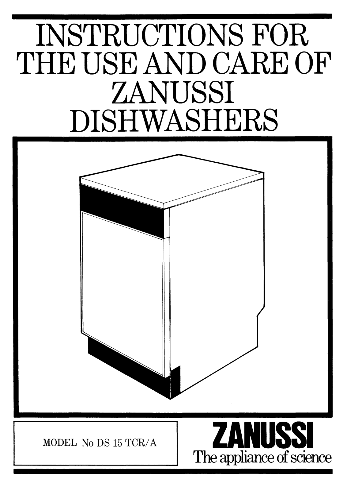 Zanussi DS15TCR User Manual