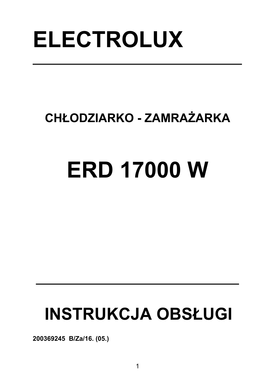 AEG ERD17000W User Manual