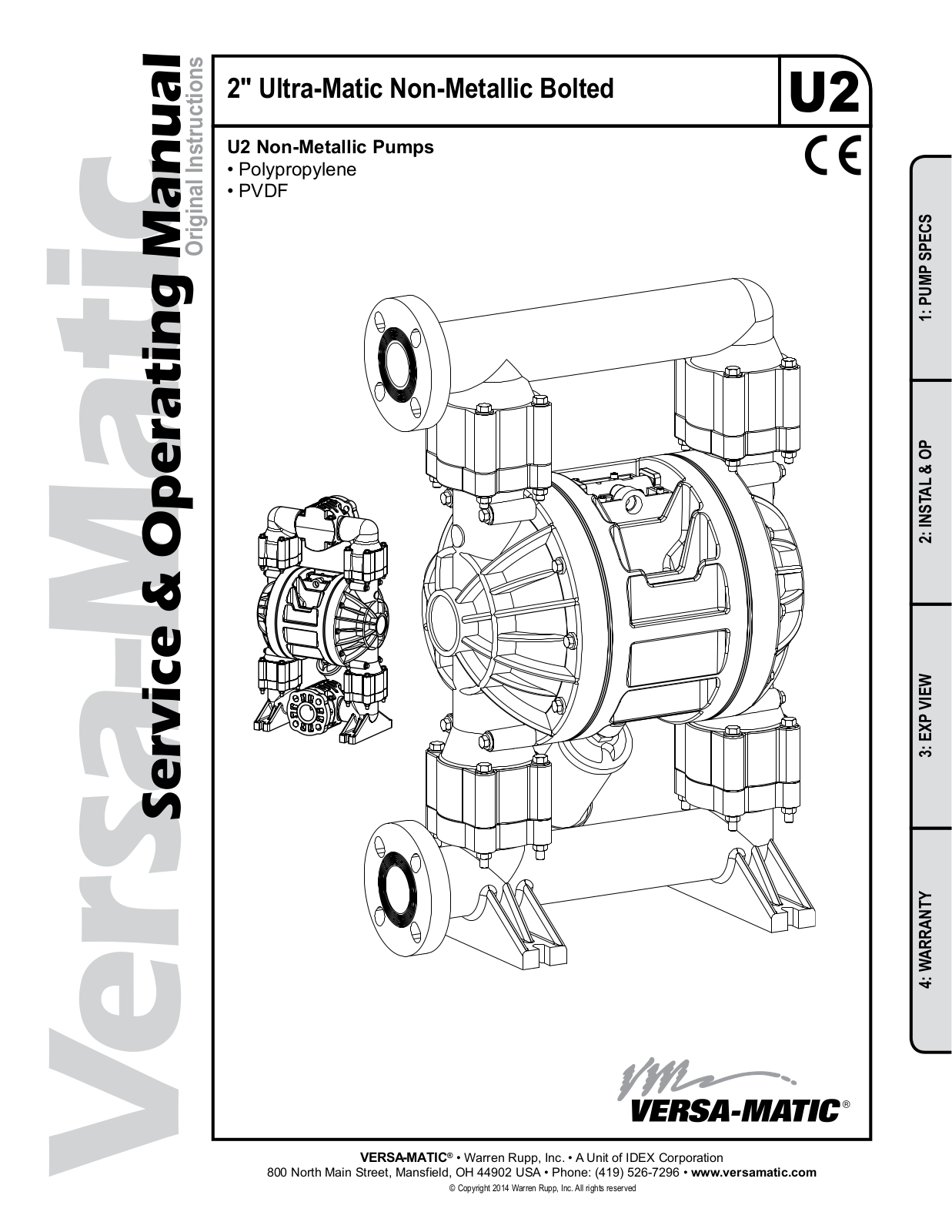 Versa-Matic 2 Ultra-Matic Non-Metallic Bolted User Manual