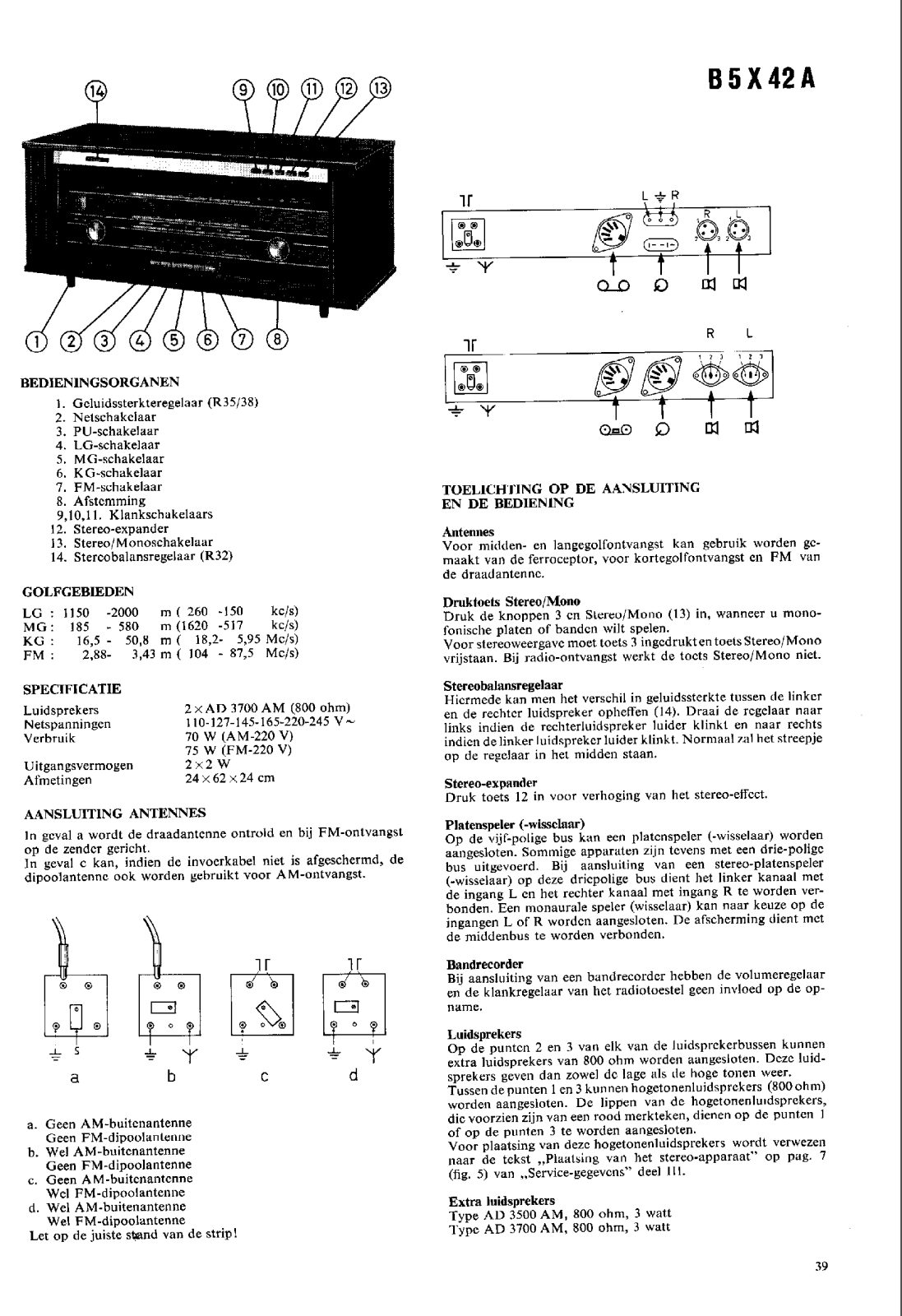 Philips B-5-X-42-A Service Manual