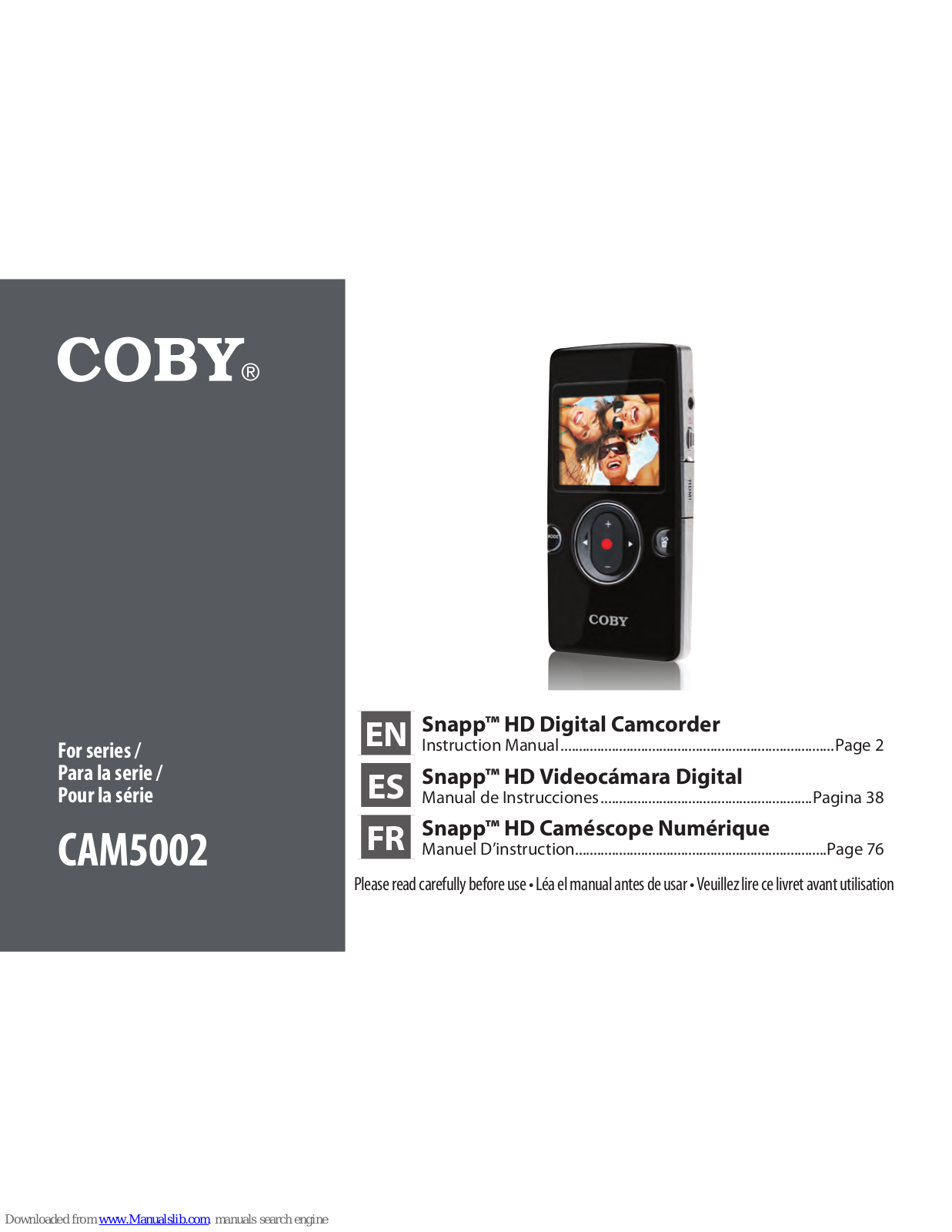 Coby Snapp CAM5002 Instruction Manual