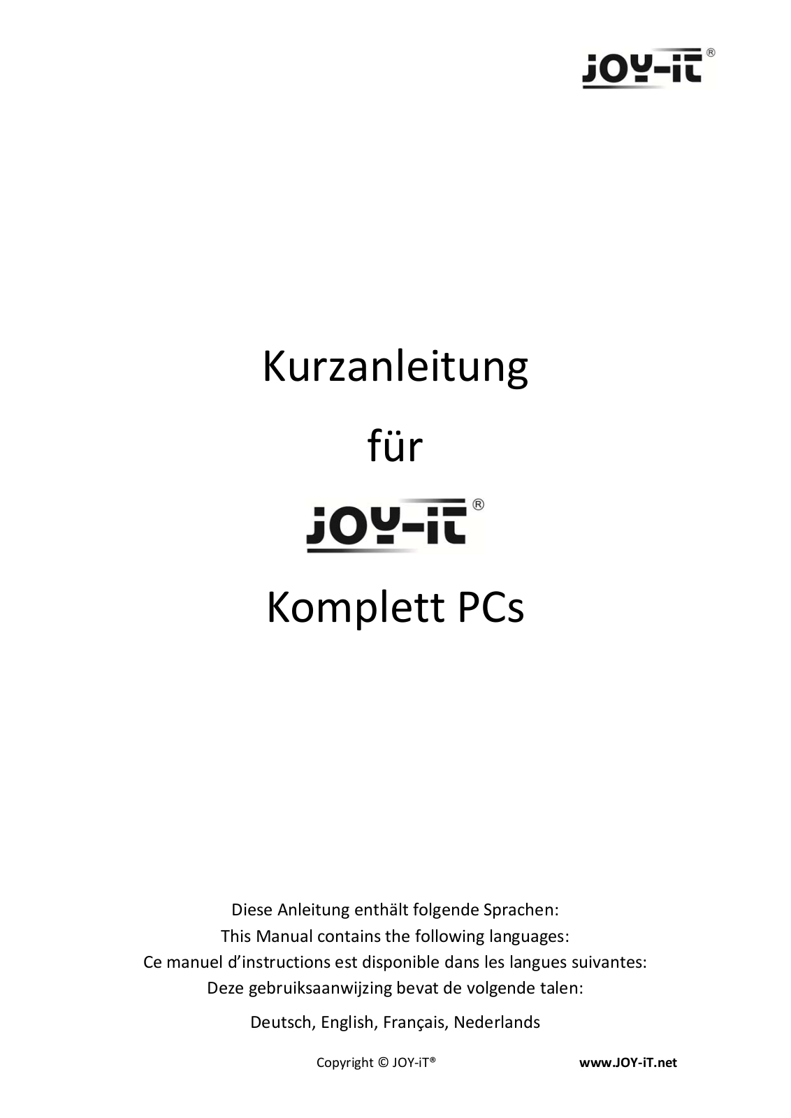 JOY‐iT Complete PCs User manual