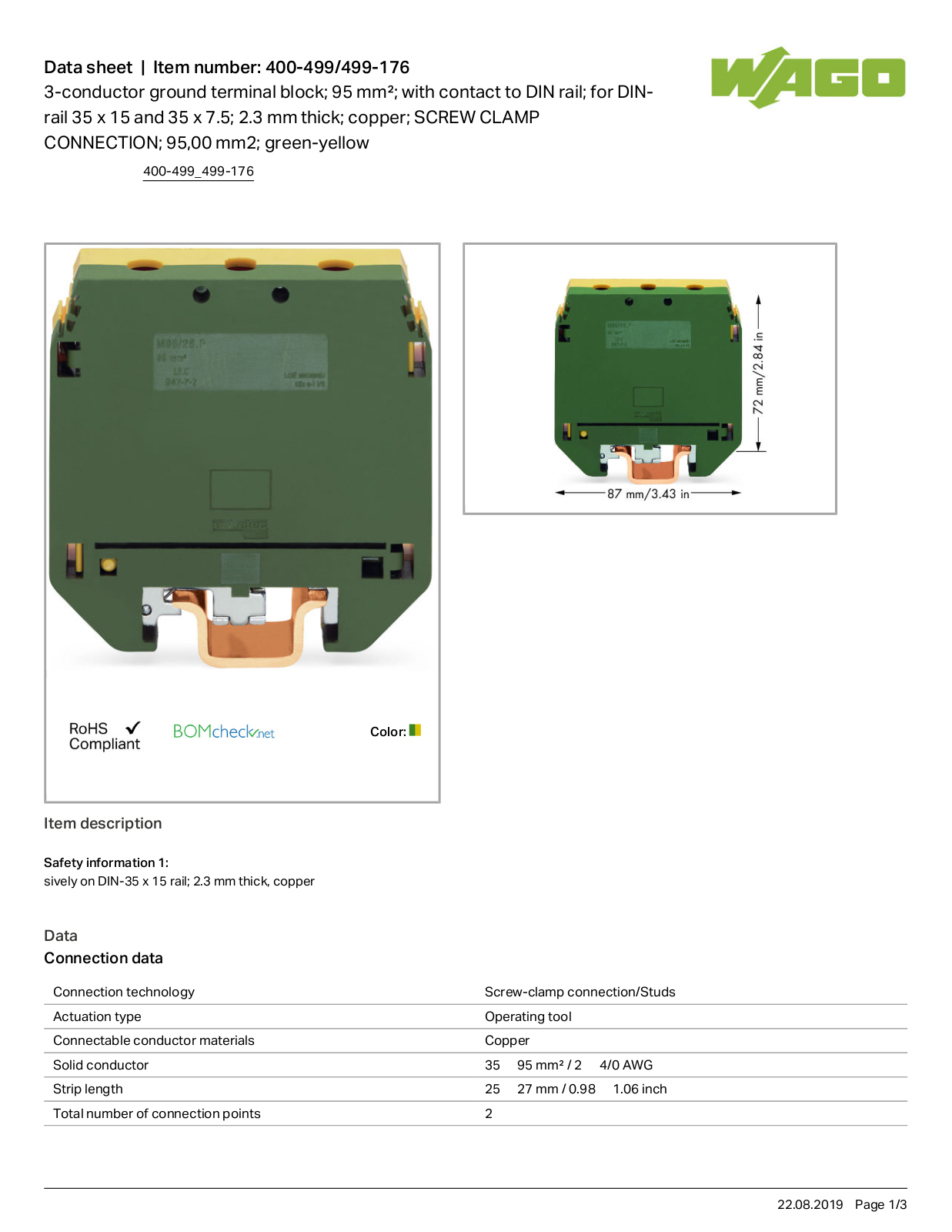 Wago 400-499/499-176 Data Sheet