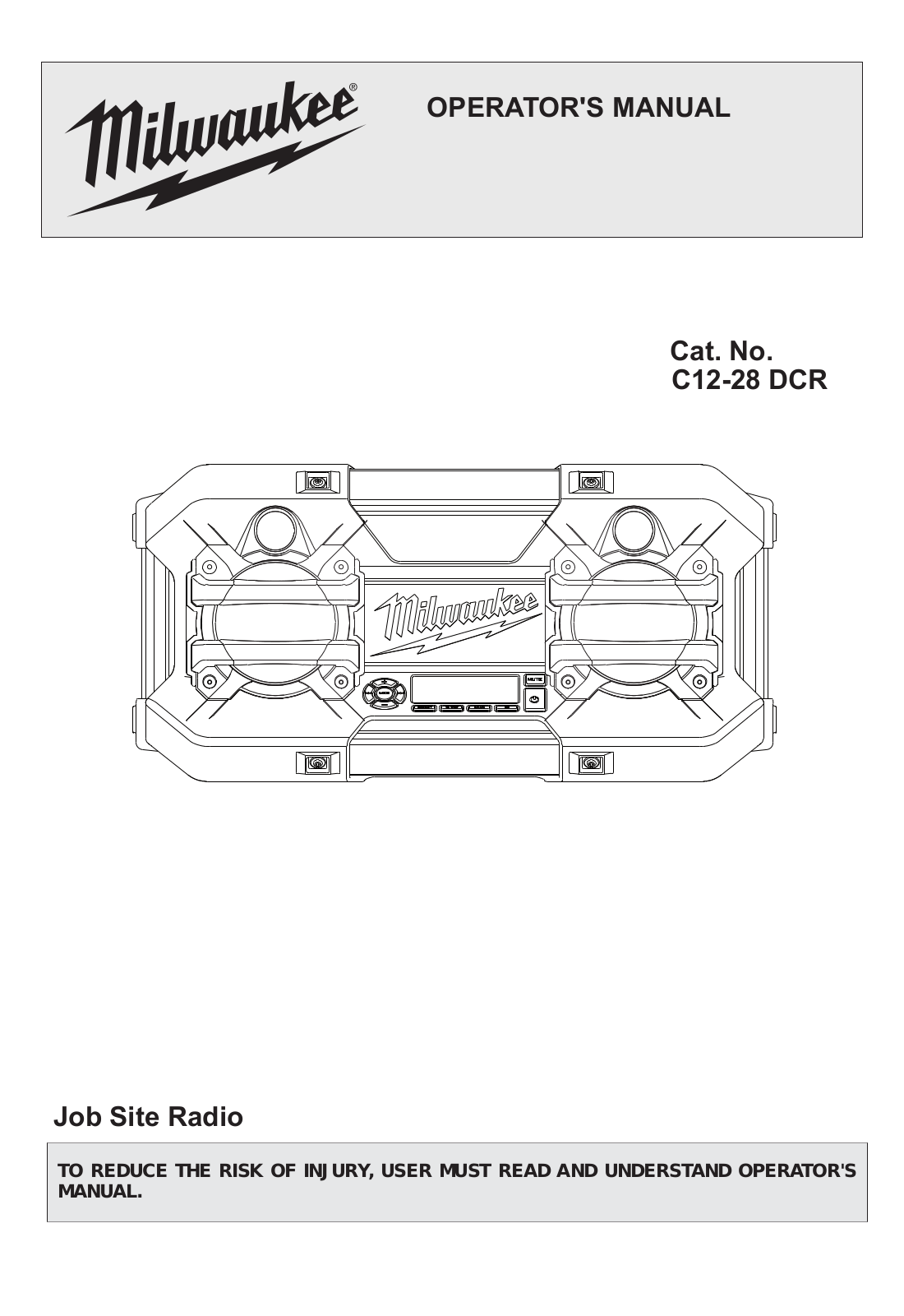 Milwaukee C12-28 DCR User Manual