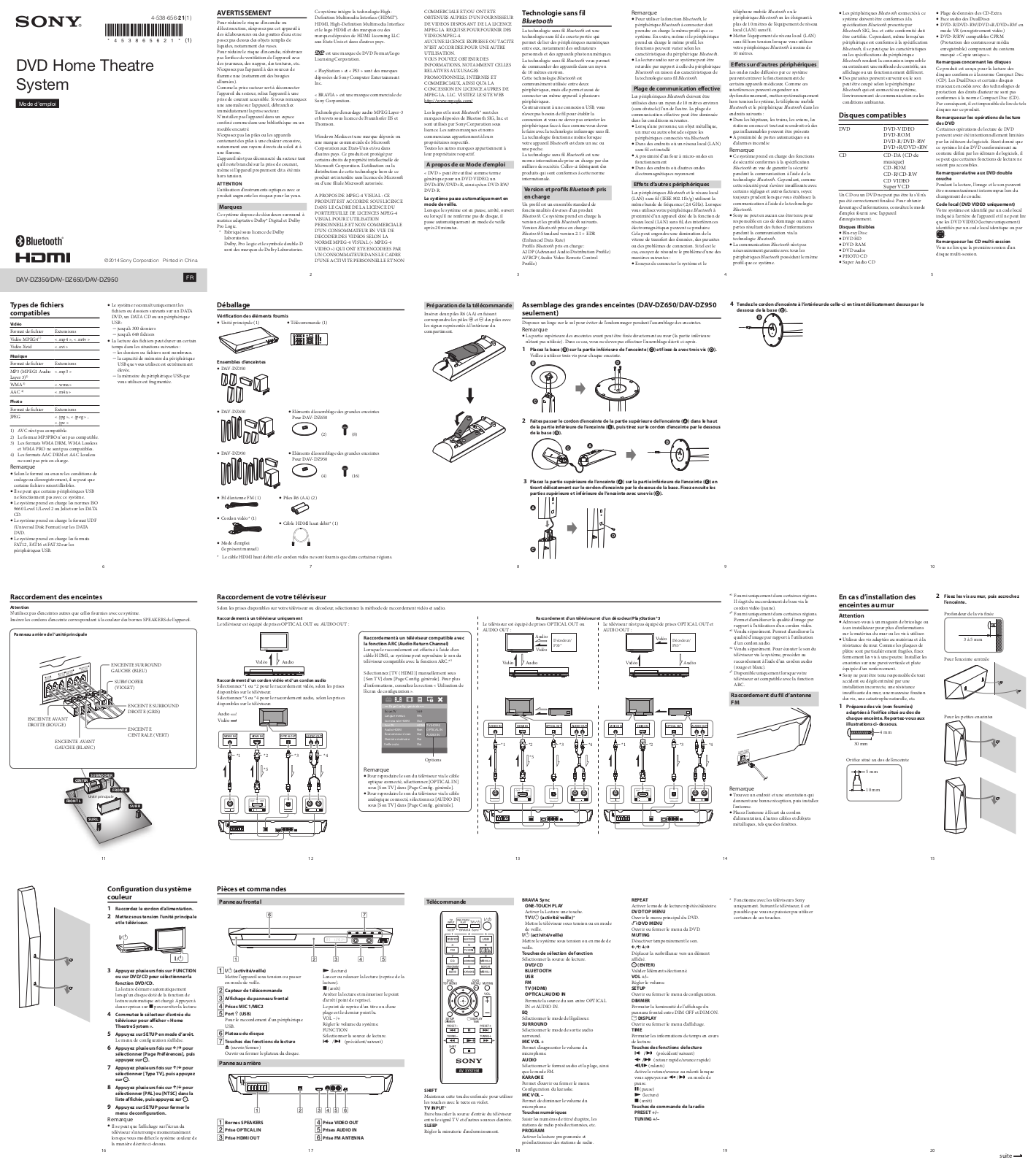Sony DAV-DZ350 Users guide - ManualMachine.com