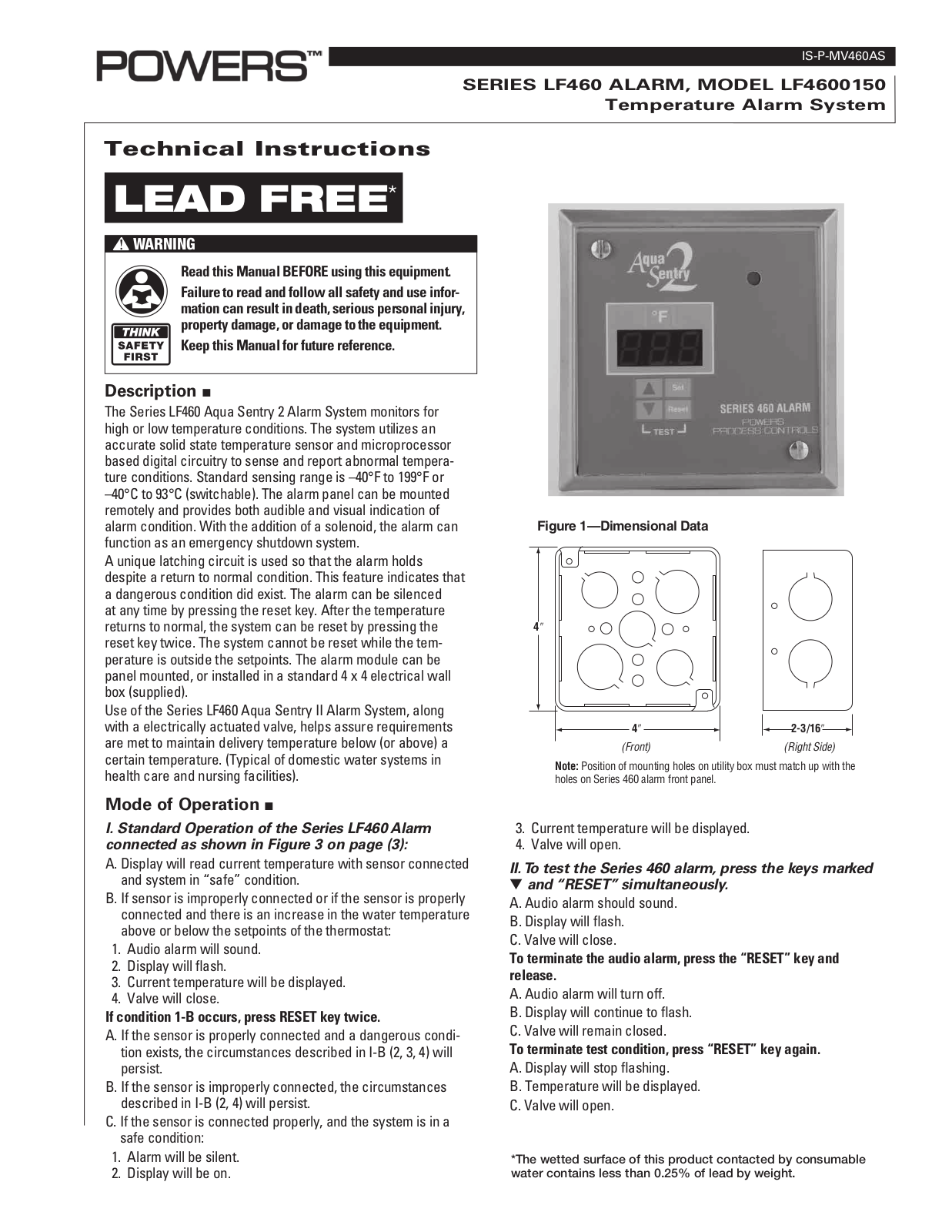 Powers 460 User Manual